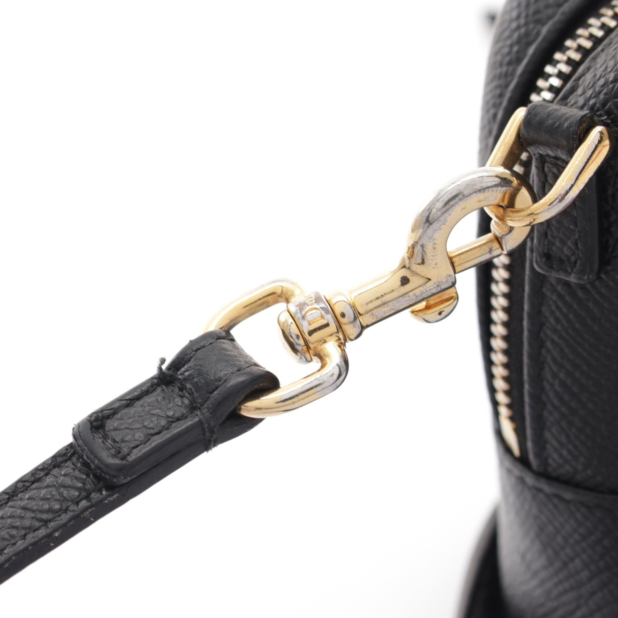 Dior Dior Karo Double Pouch Shoulder Bag Leather Black Size ONE SIZE - 6 Thumbnail
