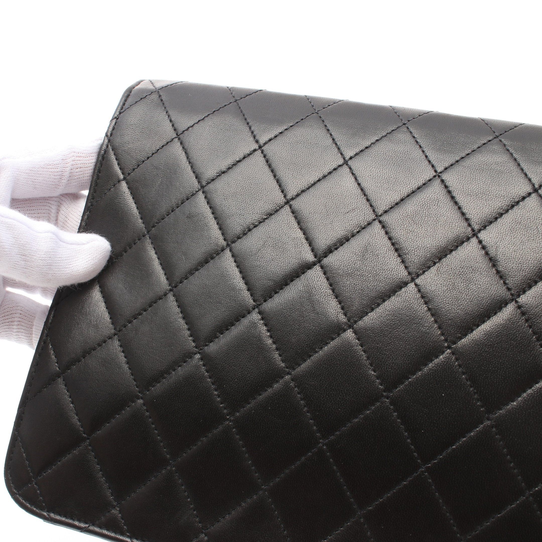 Chanel Chanel Matelasse Chain Shoulder Bag Lambskin Black Gold Hardware Push Lock Size ONE SIZE - 10 Thumbnail