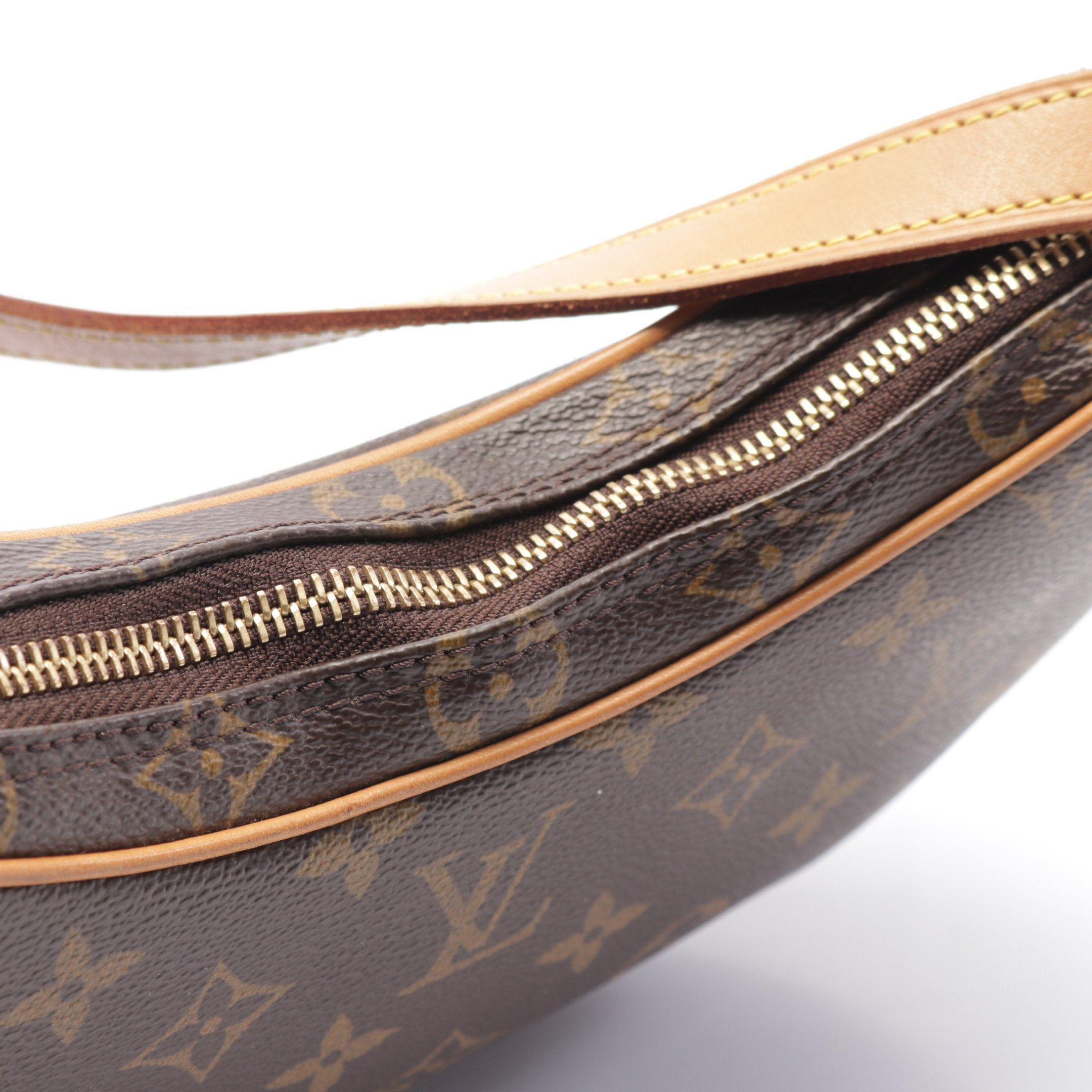 Louis Vuitton Louis Vuitton Pochette Croissant Monogram Shoulder Bag Leather Brown Size ONE SIZE - 8 Thumbnail