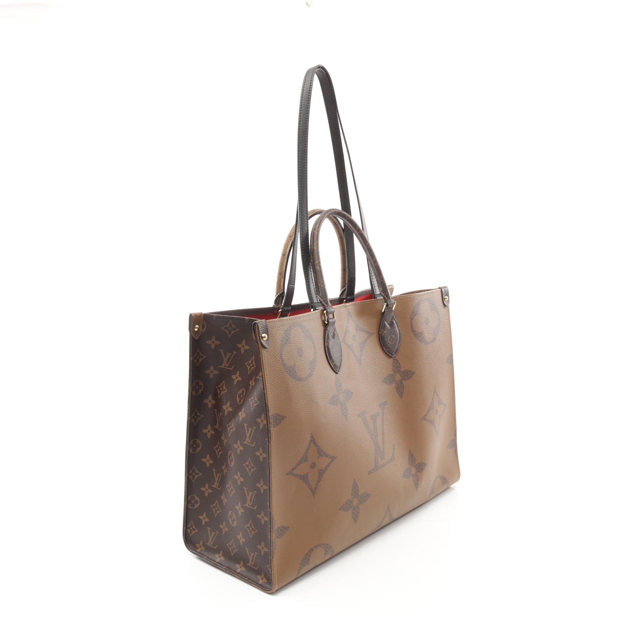Louis Vuitton Louis Vuitton On-The-Go Gm Monogram Giant Reverse Shoulder Bag Leather Brown Light Size ONE SIZE - 2 Thumbnail