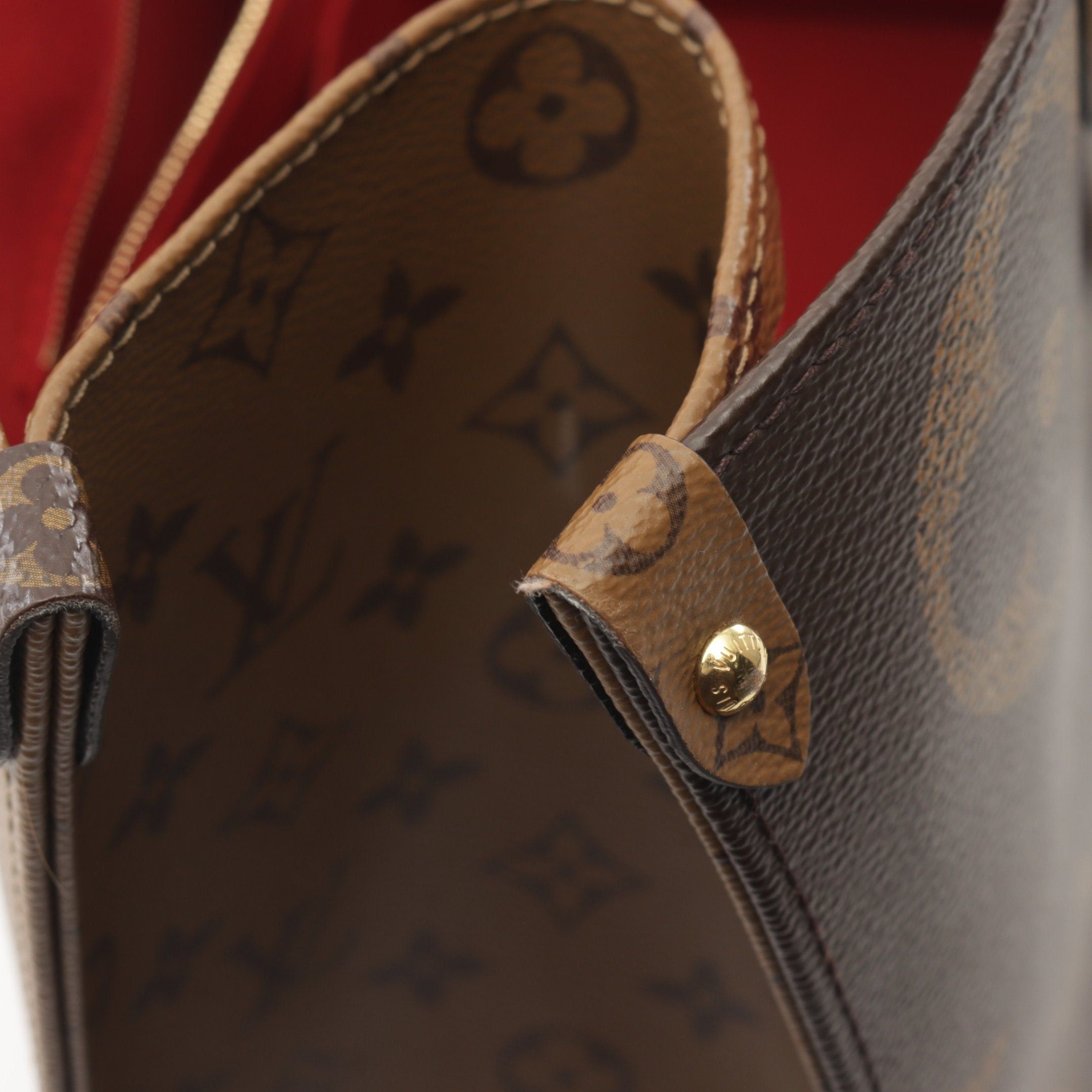 Louis Vuitton Louis Vuitton On-The-Go Gm Monogram Giant Reverse Shoulder Bag Leather Brown Light Size ONE SIZE - 7 Thumbnail