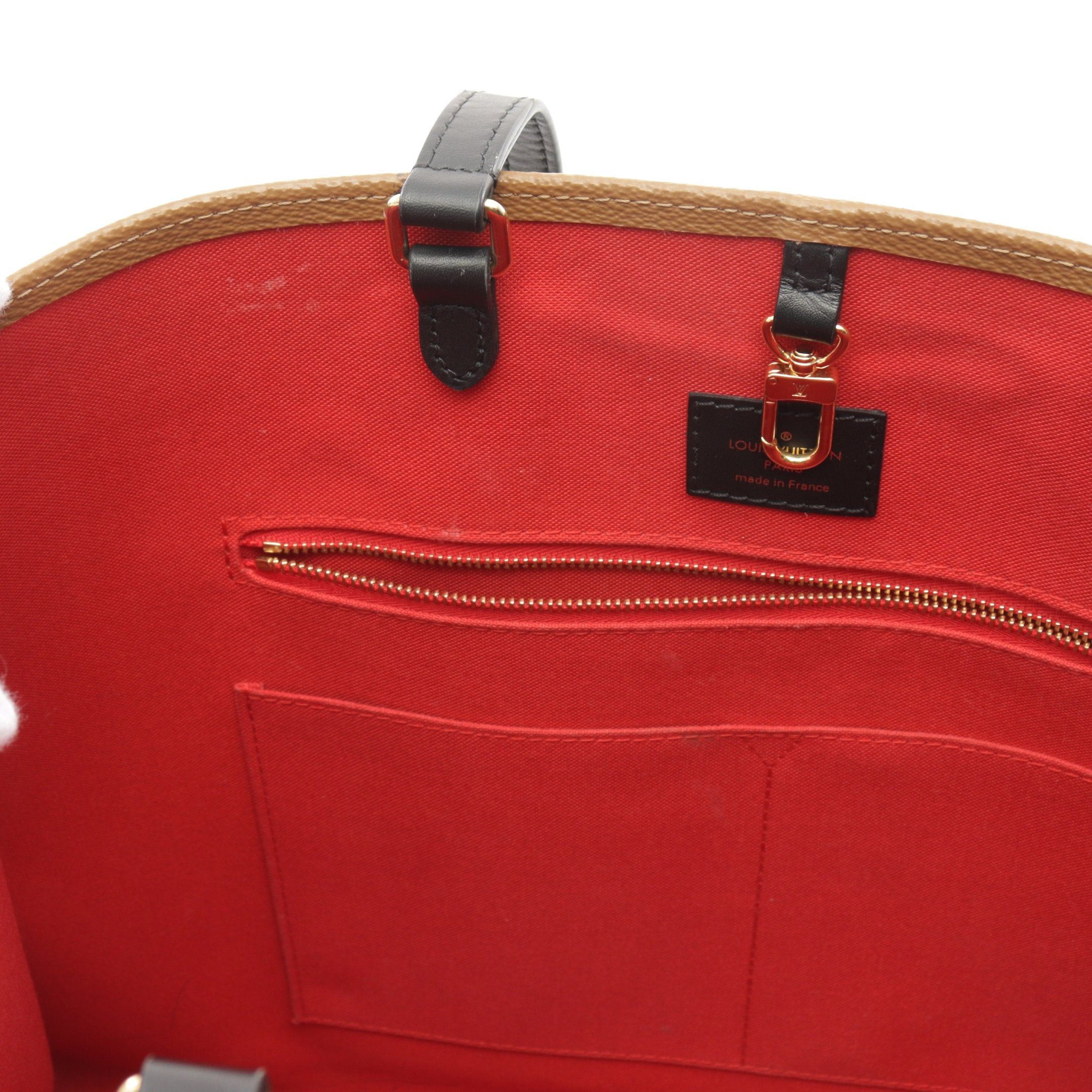 Louis Vuitton Louis Vuitton On-The-Go Gm Monogram Giant Reverse Shoulder Bag Leather Brown Light Size ONE SIZE - 6 Thumbnail