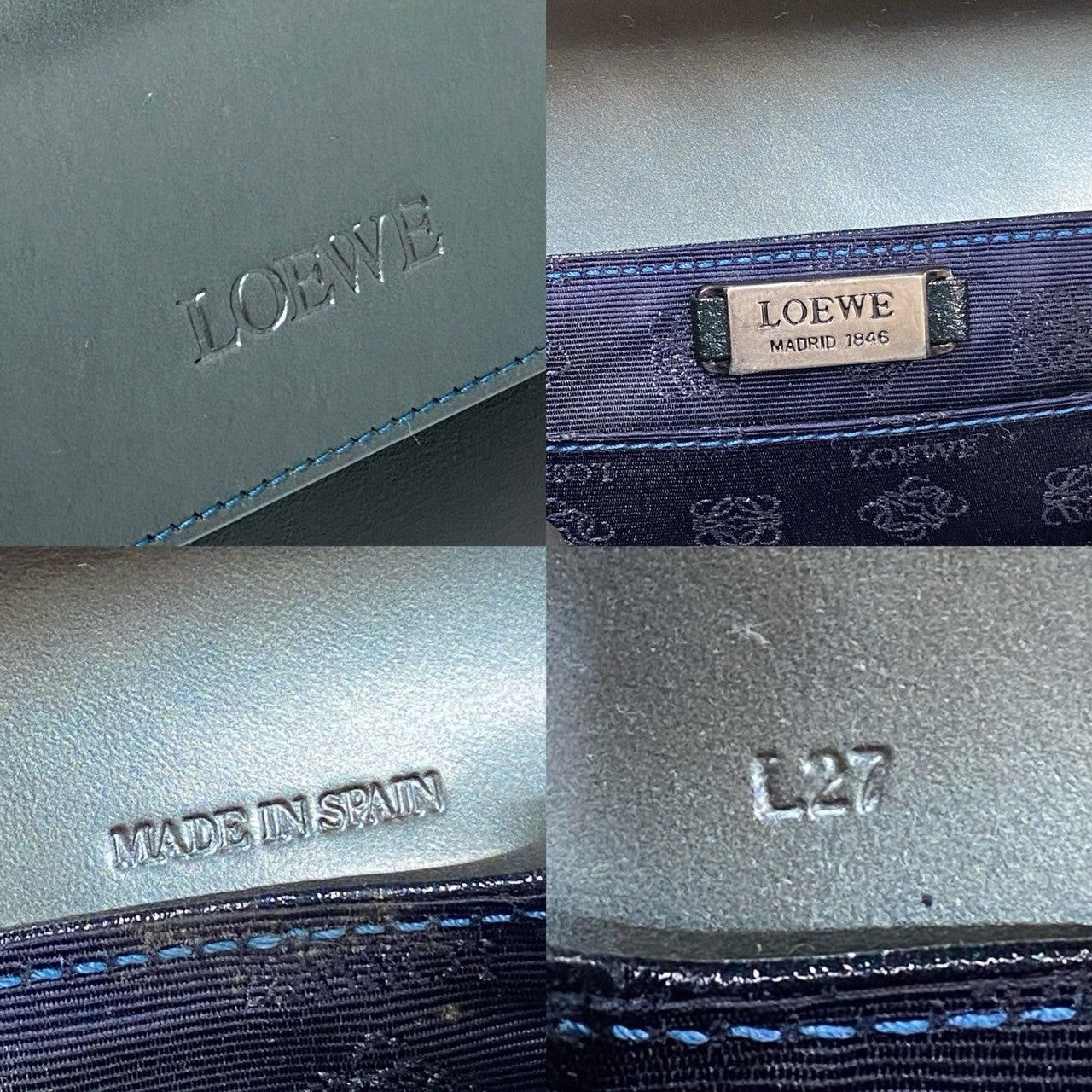 Loewe Loewe Handbag Blue Leather Size ONE SIZE - 3 Thumbnail