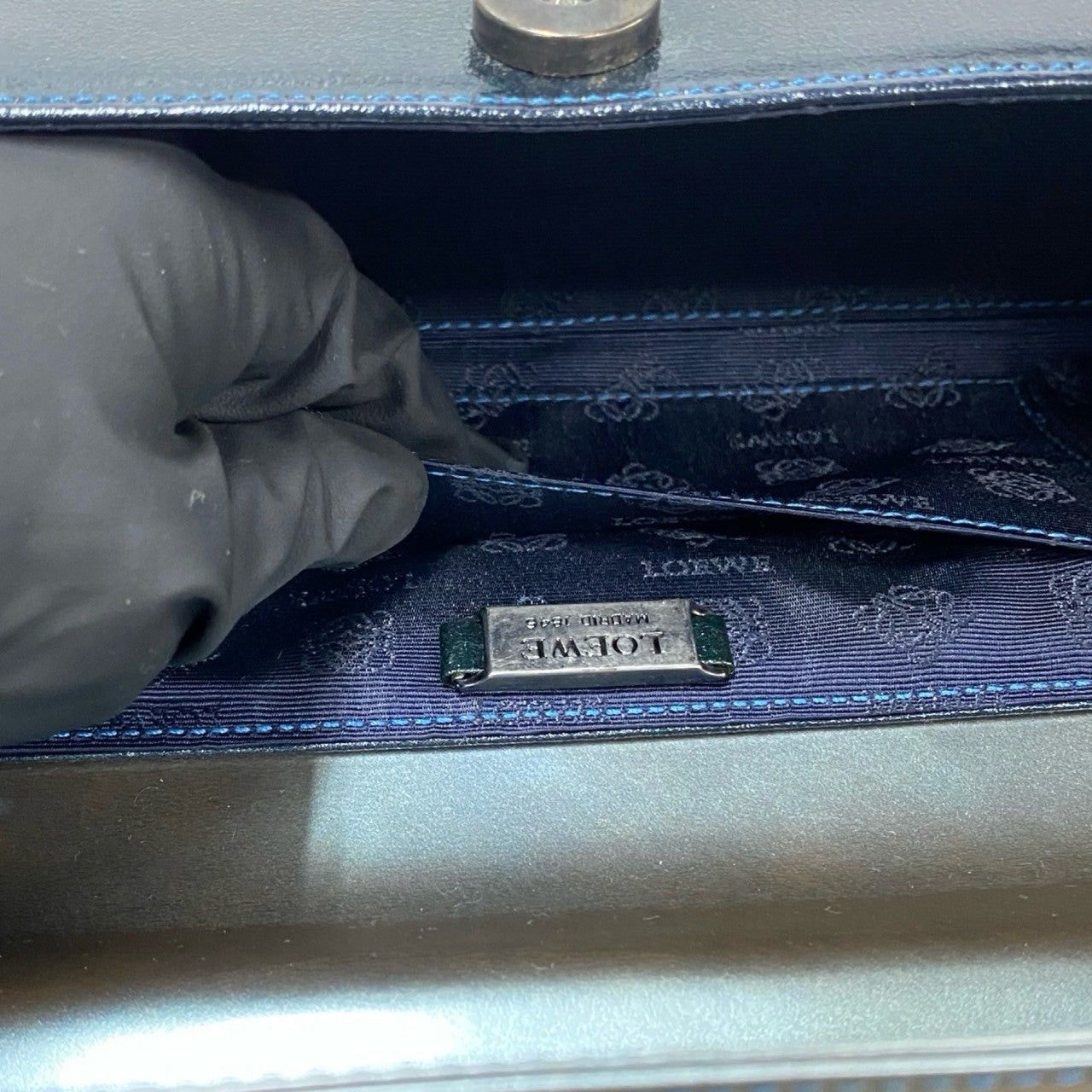 Loewe Loewe Handbag Blue Leather Size ONE SIZE - 8 Thumbnail