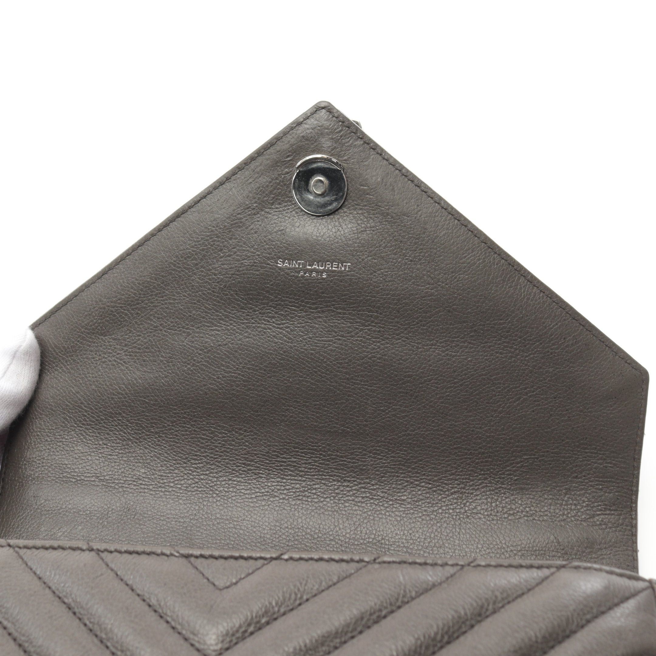 Yves Saint Laurent Yves Saint Laurent College Handbag Leather Gray Size ONE SIZE - 6 Thumbnail