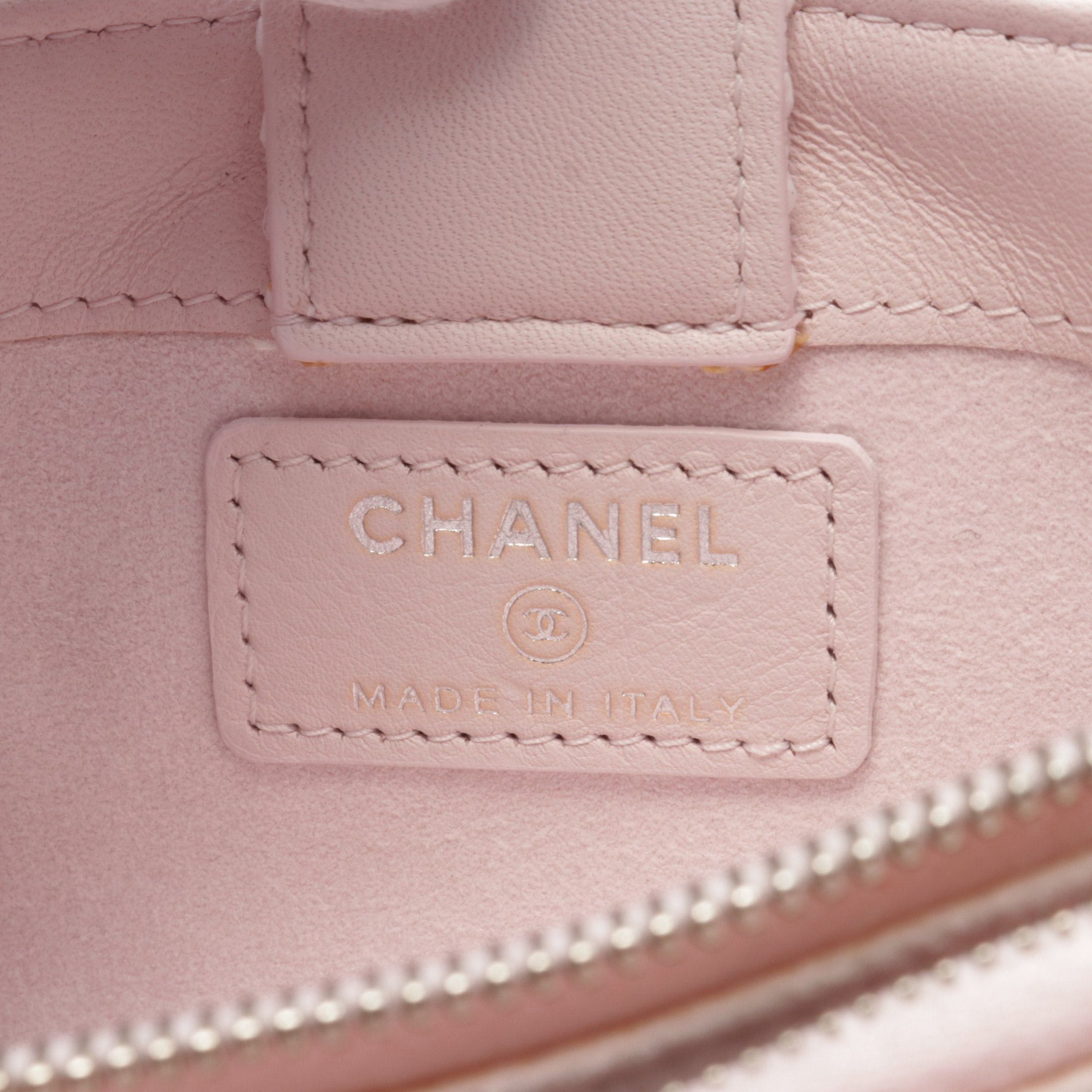 Chanel Chanel Deauville Mini Chain Shoulder Bag Raffia Light Pink Silver Hardware Size ONE SIZE - 4 Thumbnail