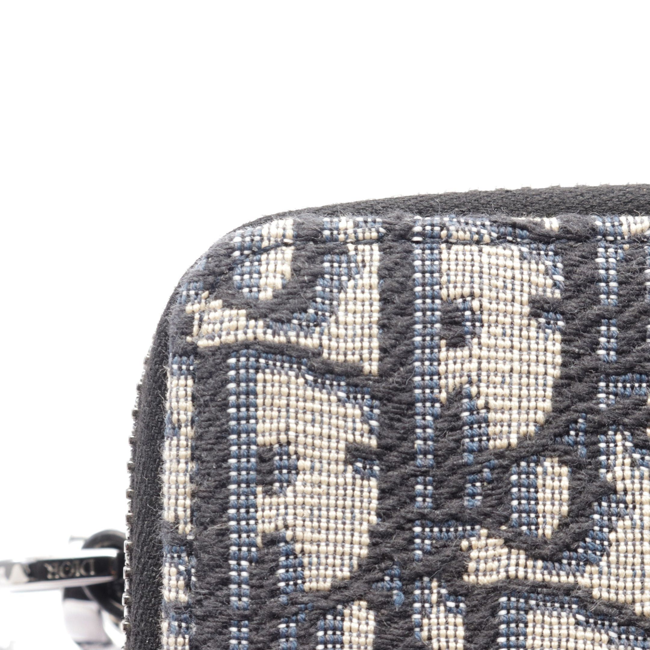 Dior Dior Oblique Shoulder Bag Canvas Leather Navy Gray Size ONE SIZE - 5 Thumbnail