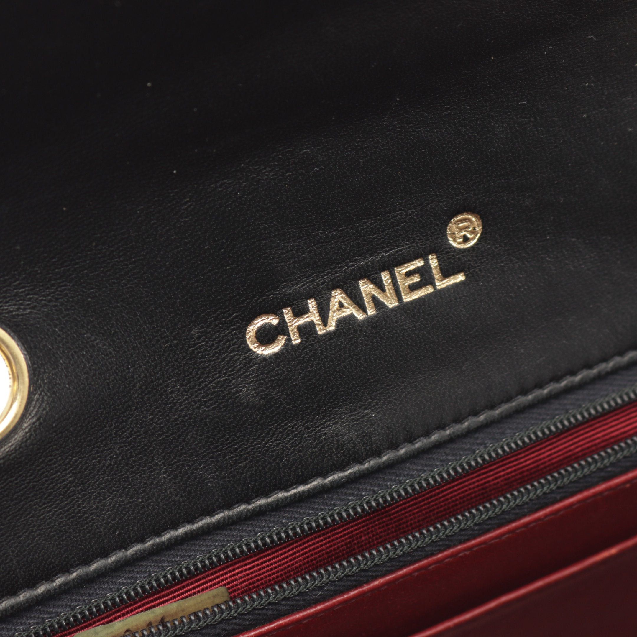 Chanel Chanel Mademoiselle Double Chain Shoulder Bag Lambskin Black Gold Hardware Size ONE SIZE - 4 Thumbnail