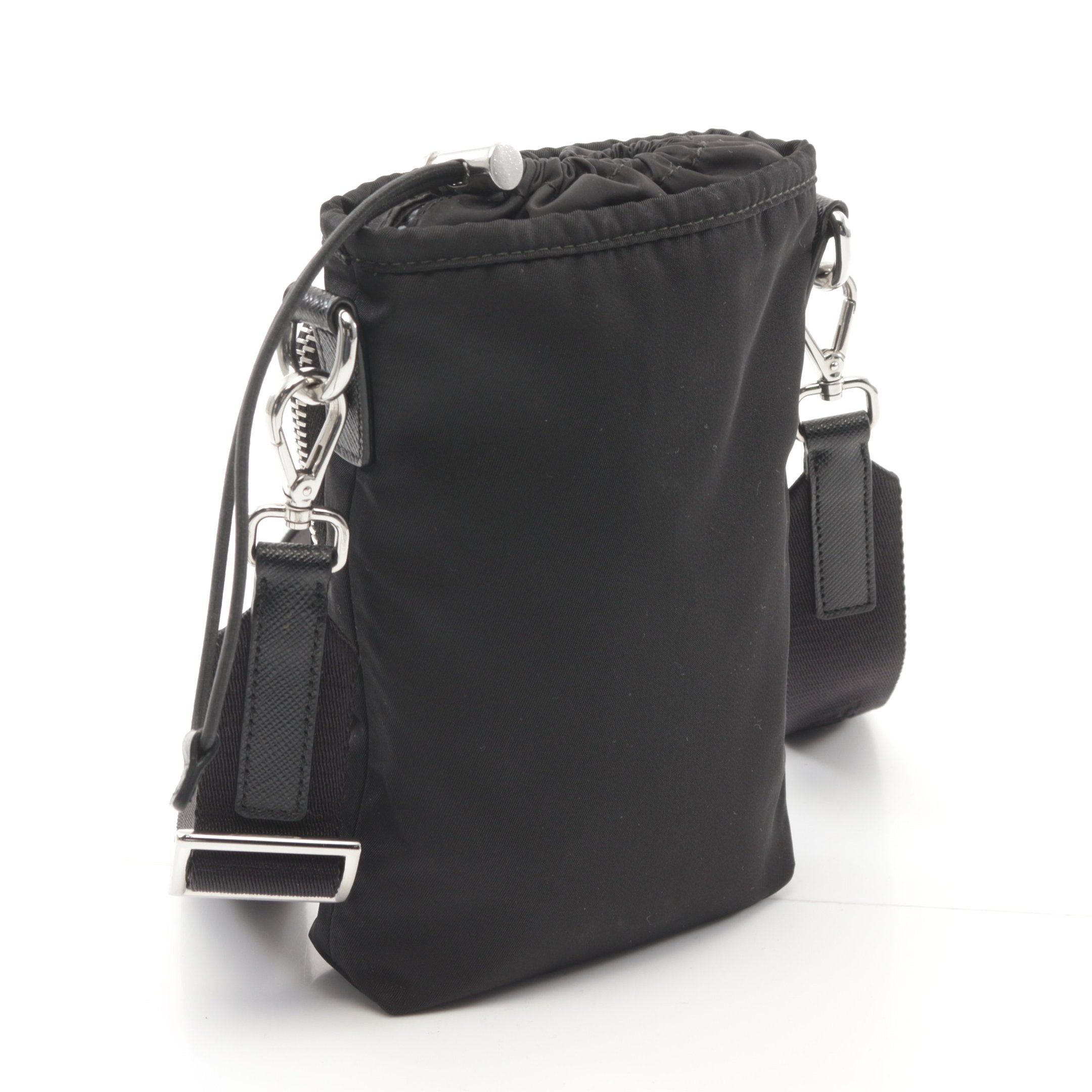 Prada Prada Re-Nylon Smartphone Case Shoulder Bag Nylon Saffiano Leather Black Size ONE SIZE - 2 Thumbnail
