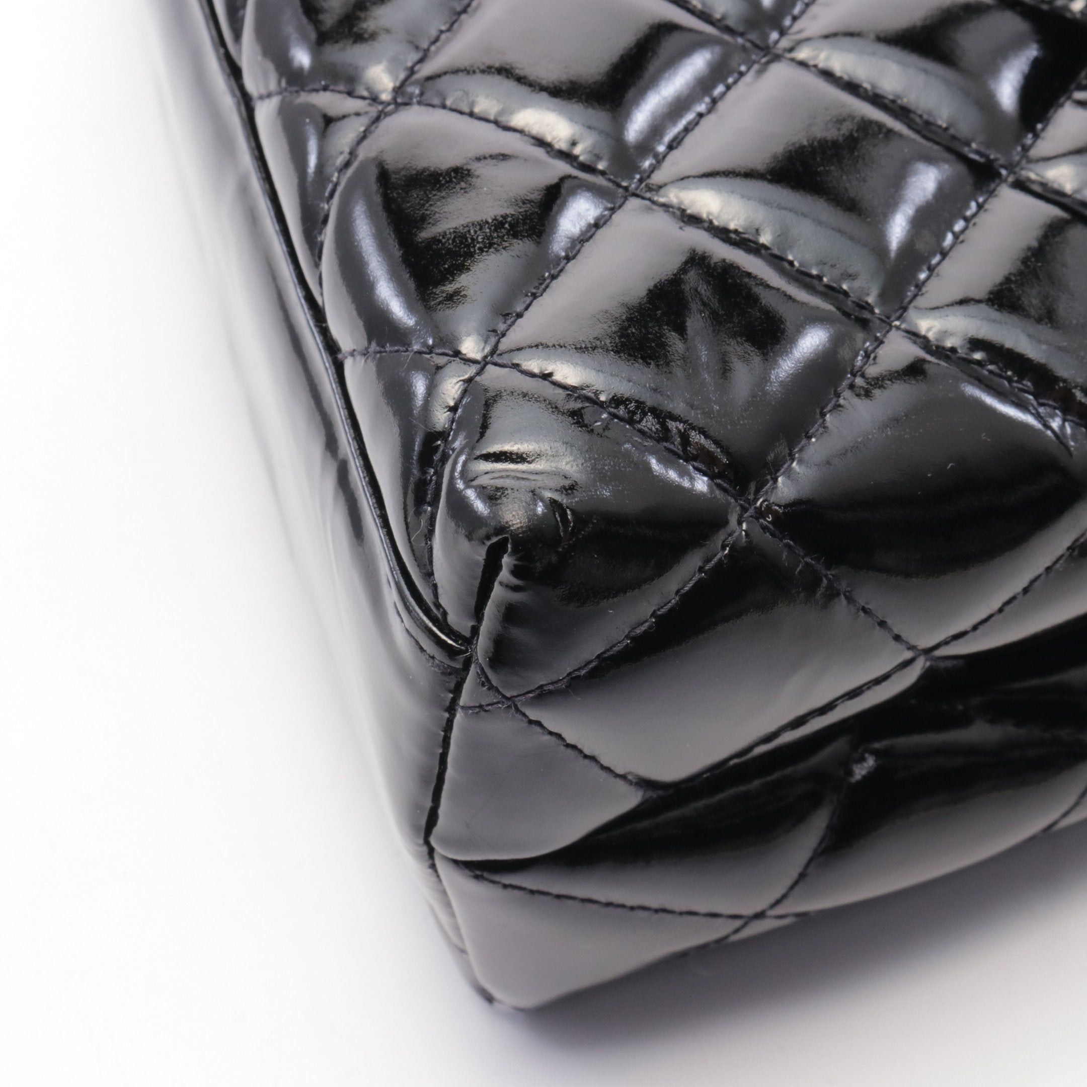 Chanel Chanel Matelasse Handbag Patent Leather Black Hardware Size ONE SIZE - 8 Thumbnail