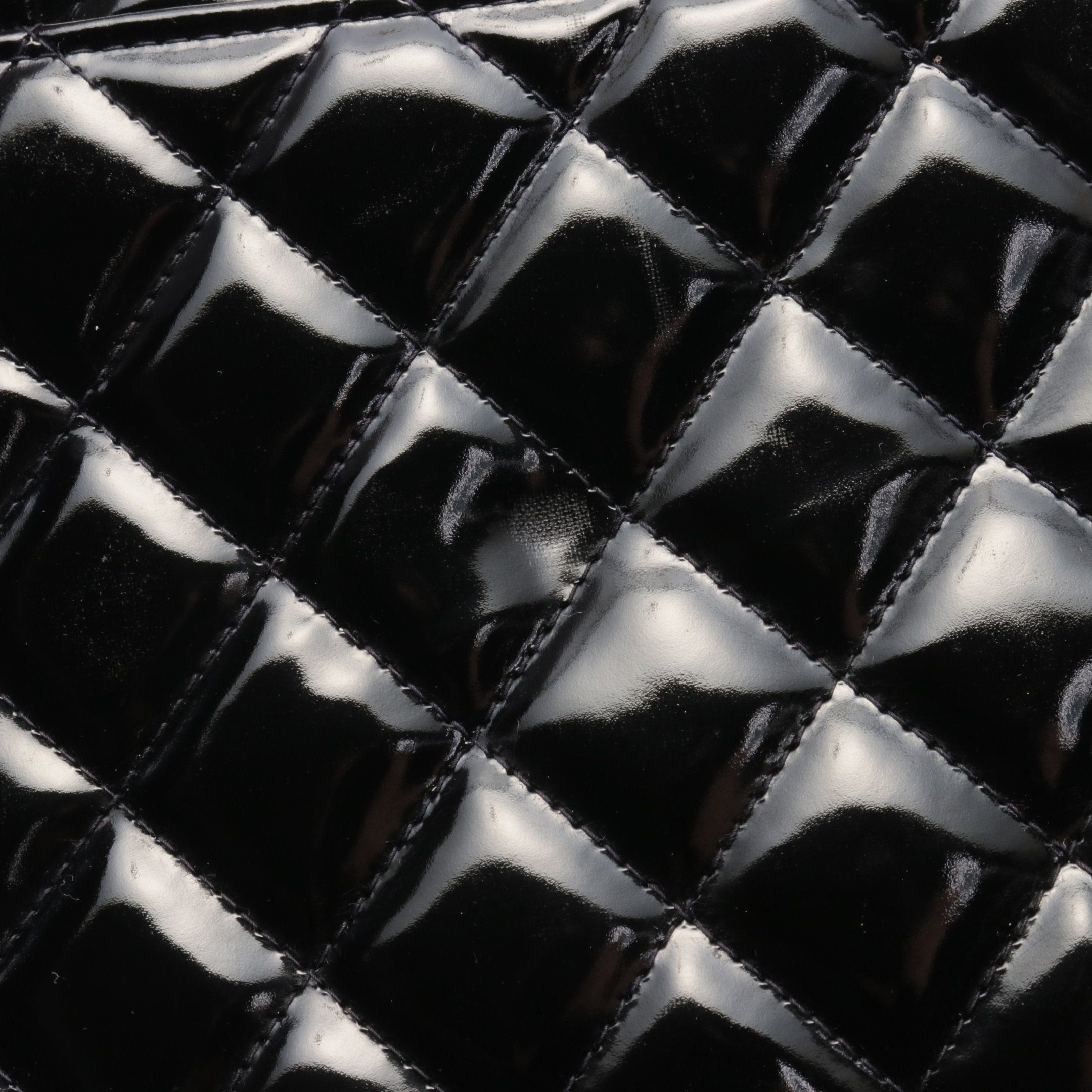Chanel Chanel Matelasse Handbag Patent Leather Black Hardware Size ONE SIZE - 10 Thumbnail