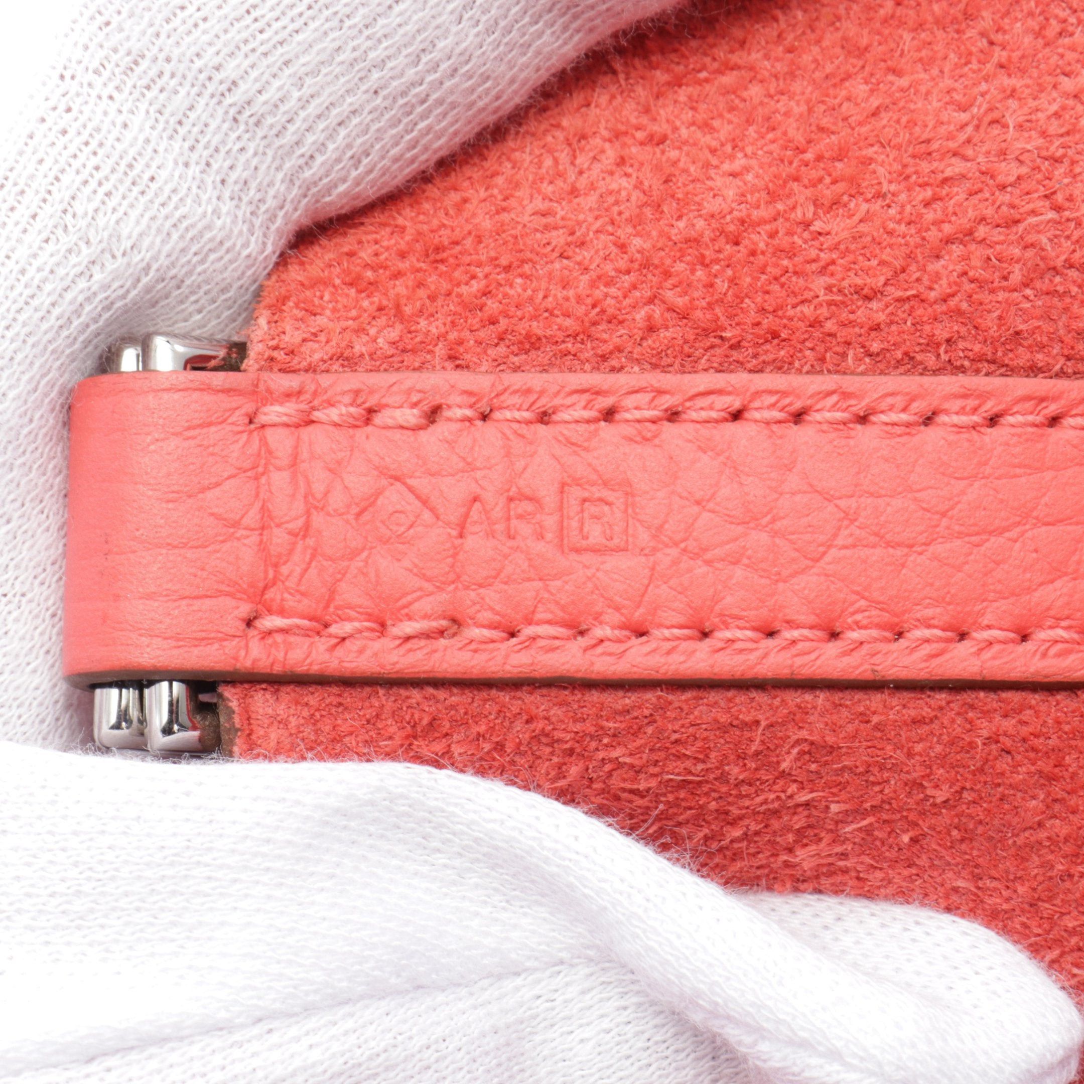 Hermes Hermes Picotan Lock Pm Rouge Pivoine Handbag Clemence Leather Orange Red Silver Hardware □ R Stamp Size ONE SIZE - 5 Thumbnail