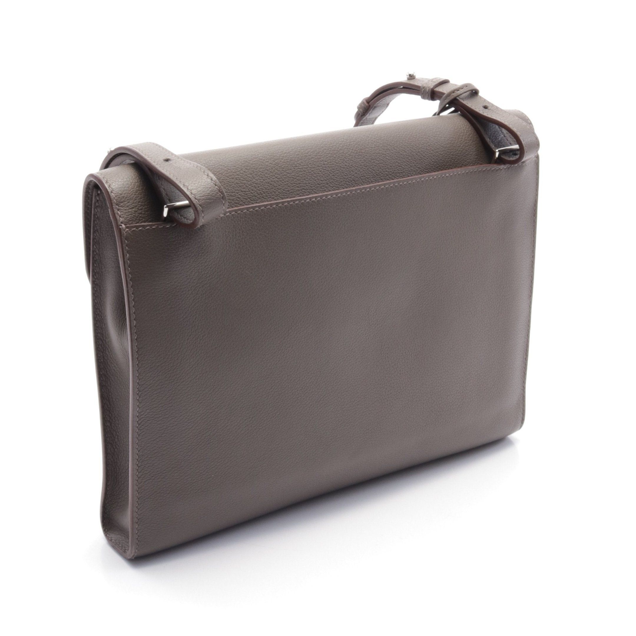 Hermes Hermes Sac Adepeche 29 Ethane Business Bag Briefcase Evercolor Gray Brown Silver Hardware Z Stamp Size ONE SIZE - 2 Thumbnail