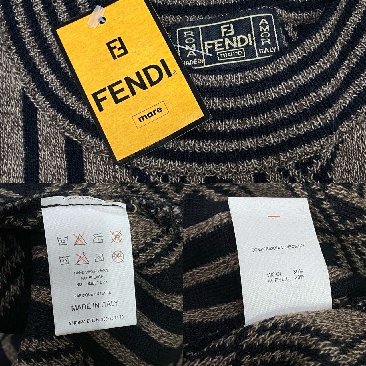 Fendi Fendi Other Black Wool Size ONE SIZE - 2 Thumbnail