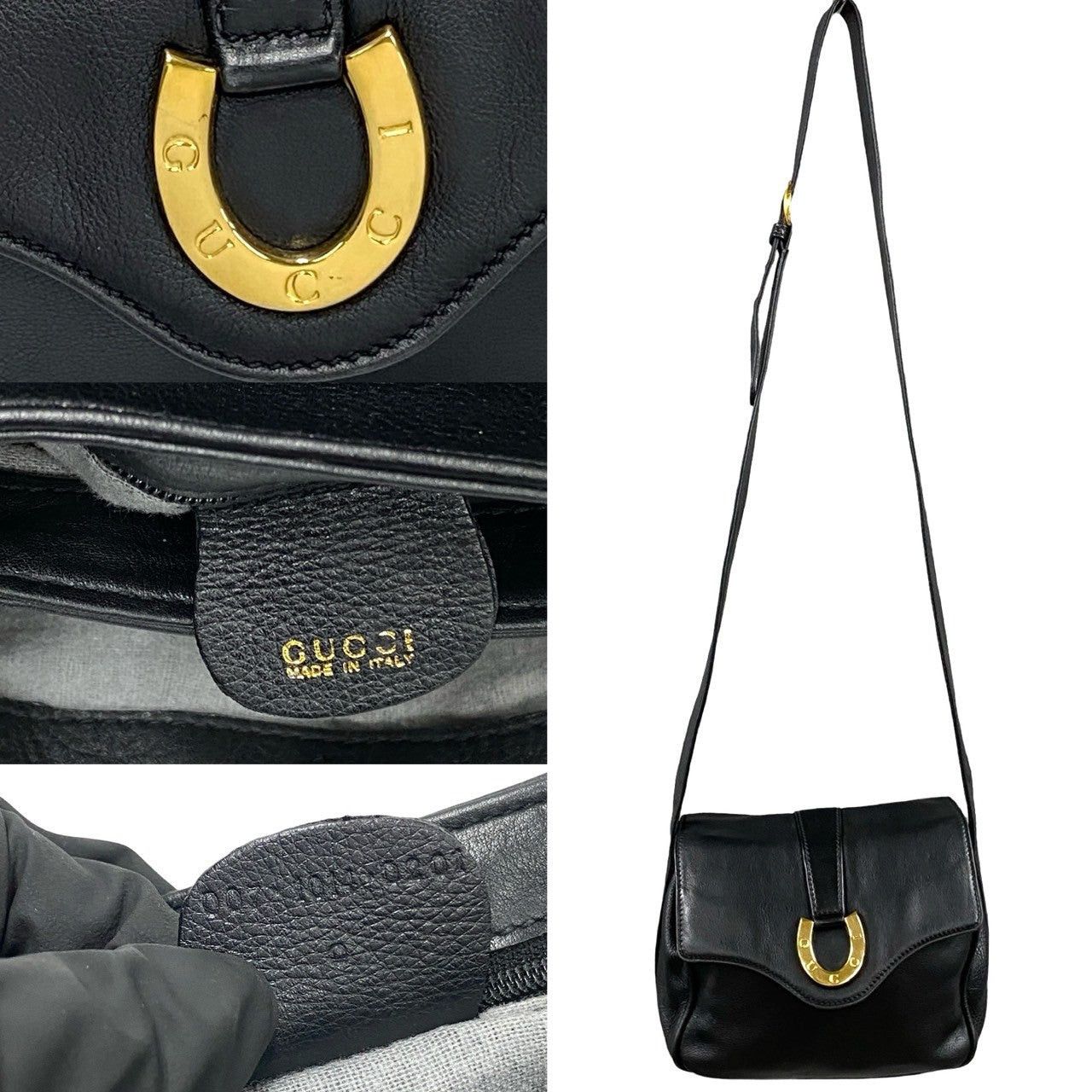 Gucci Gucci Shoulder Bag Black Leather Size ONE SIZE - 3 Thumbnail