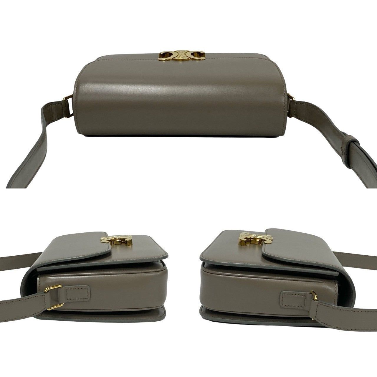 Celine Celine Shoulder Bag Grey Leather Size ONE SIZE - 6 Thumbnail