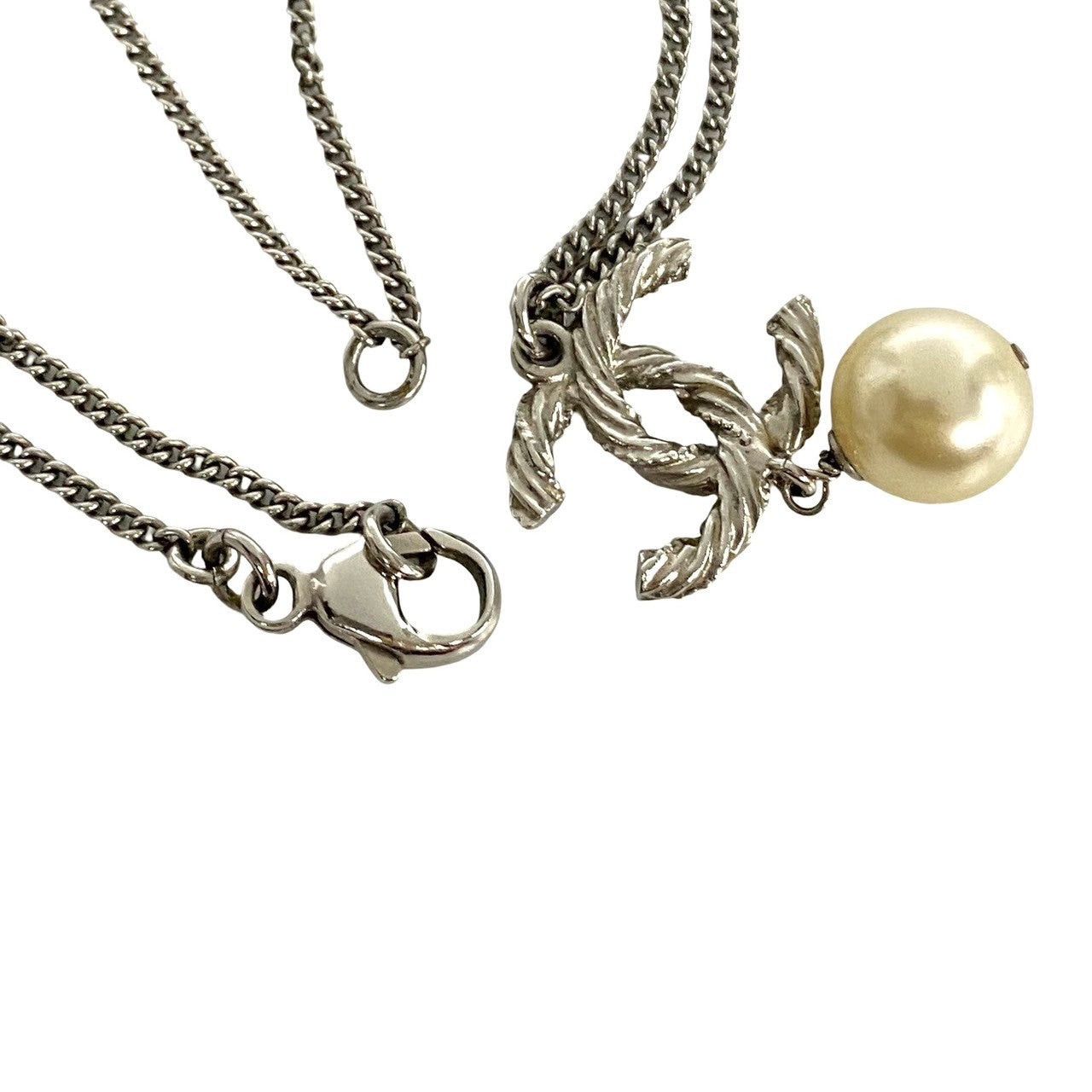 Chanel Chanel Necklace Silver Pearls Size ONE SIZE - 4 Thumbnail