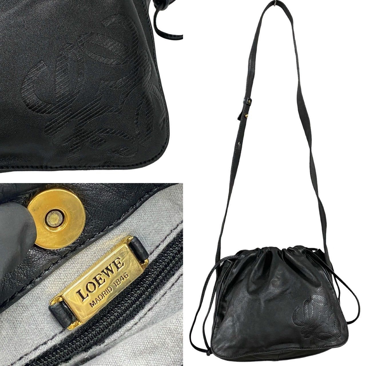 Loewe Loewe Shoulder Bag Black Leather Size ONE SIZE - 3 Thumbnail