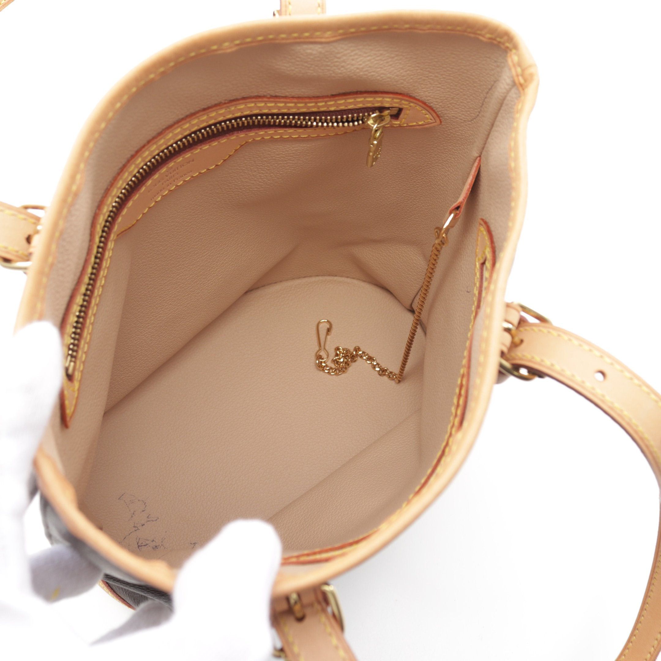 Louis Vuitton Louis Vuitton Bucket Pm Monogram Handbag Leather Brown Size ONE SIZE - 3 Thumbnail