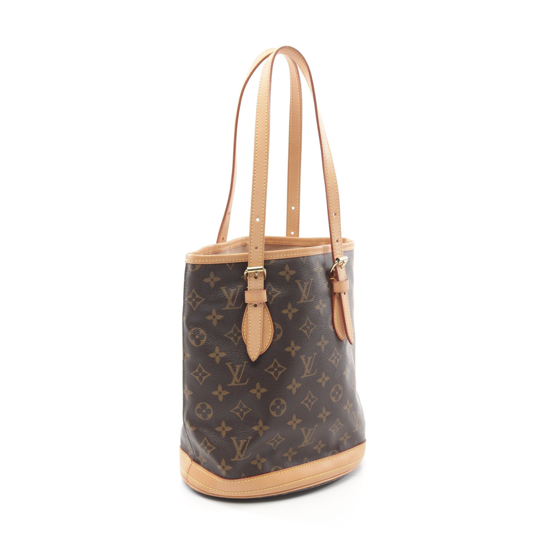 Louis Vuitton Louis Vuitton Bucket Pm Monogram Handbag Leather Brown Size ONE SIZE - 2 Thumbnail