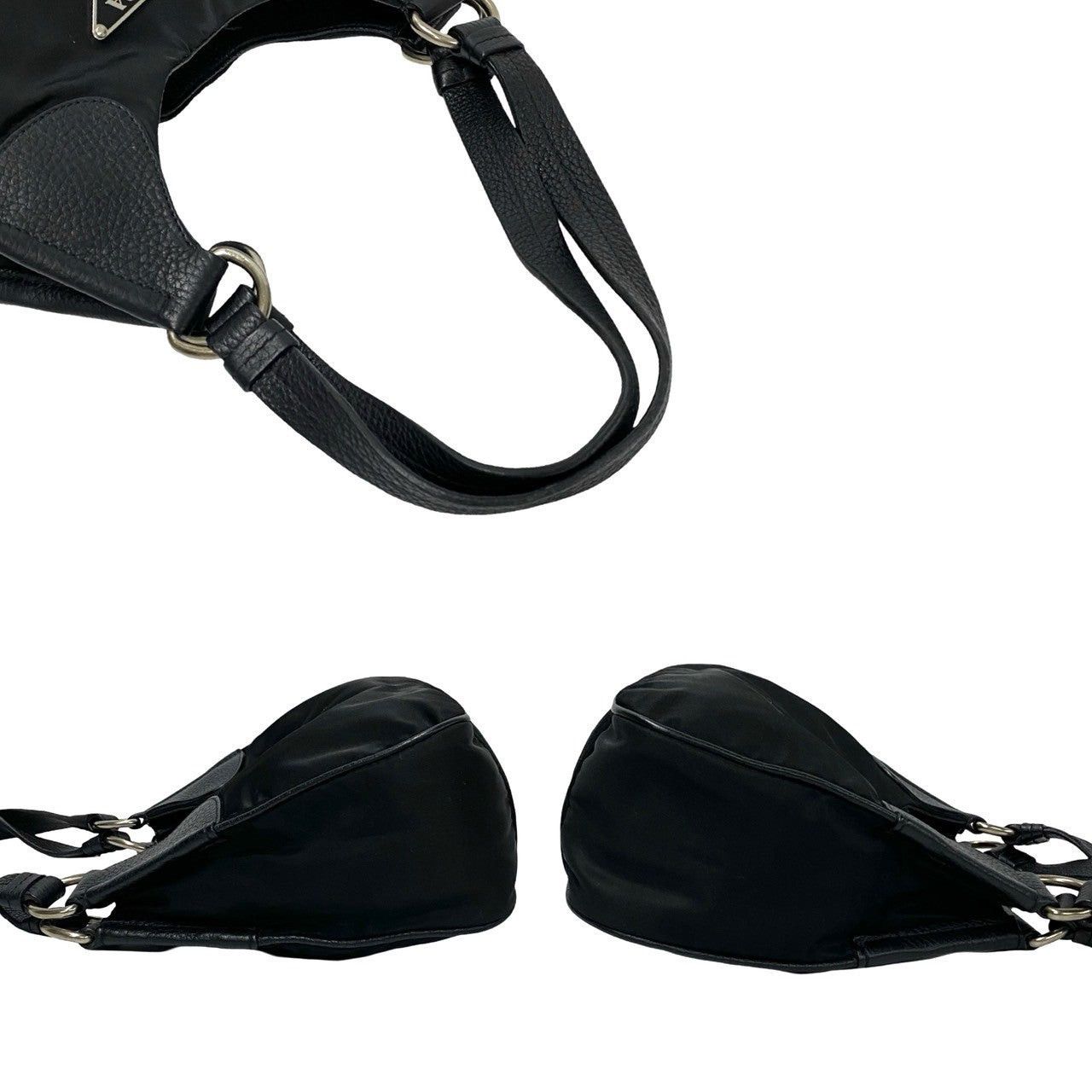 Prada Prada Handbag Black Leather Size ONE SIZE - 5 Thumbnail