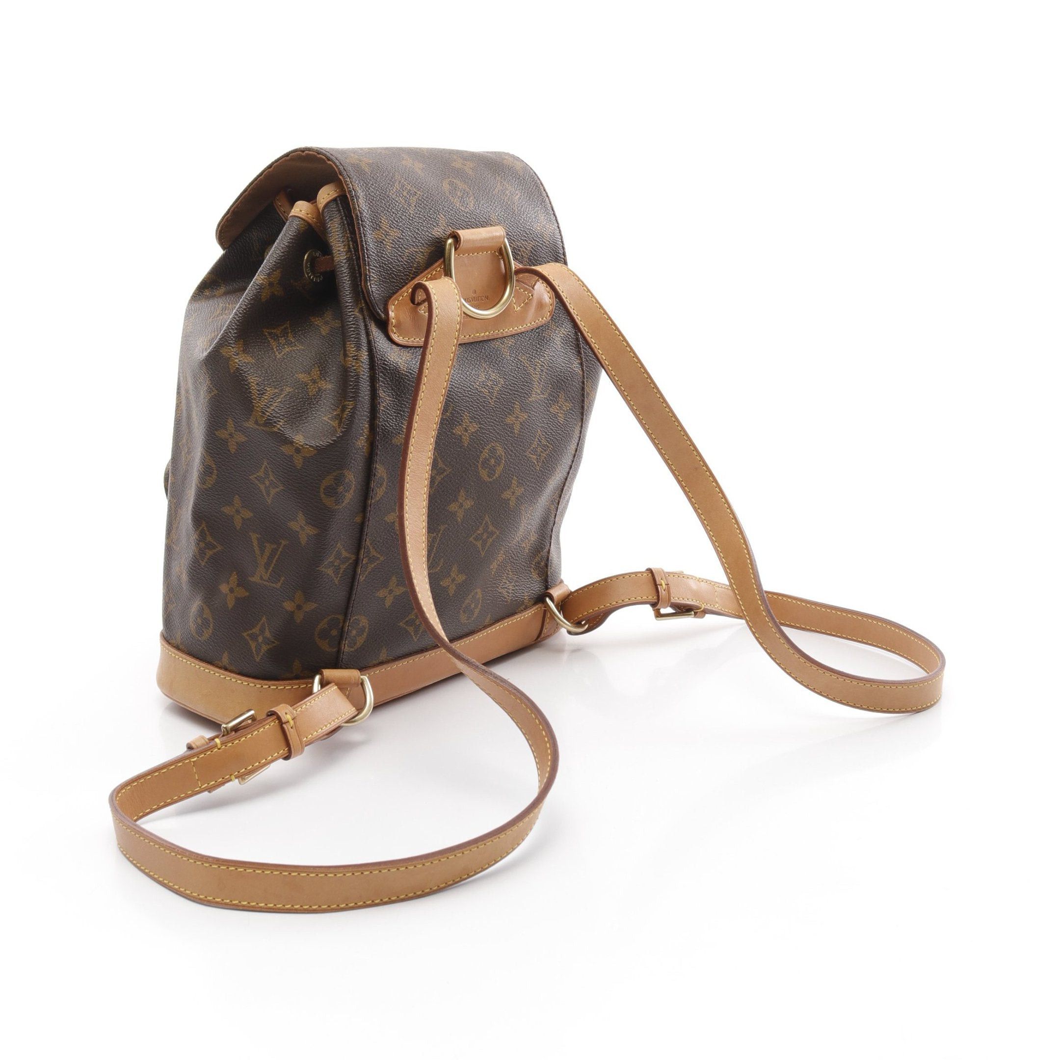Louis Vuitton Louis Vuitton Montsouris Mm Monogram Backpack Rucksack Leather Brown Size ONE SIZE - 2 Thumbnail