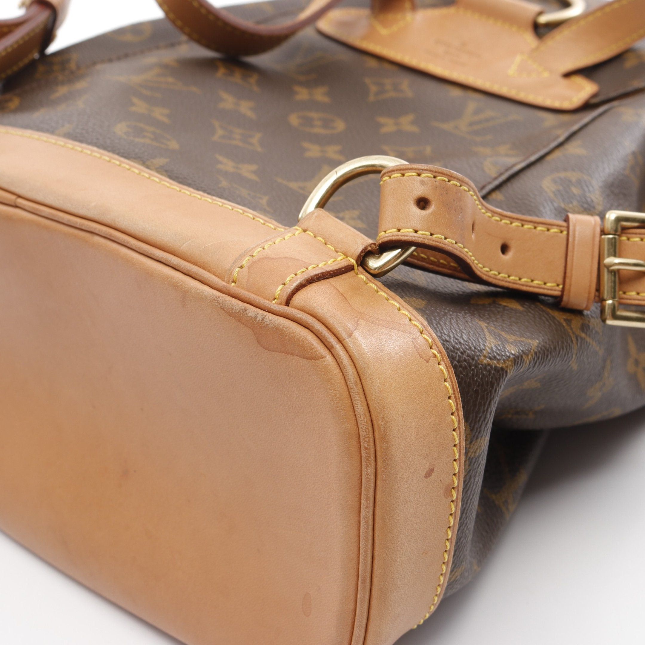 Louis Vuitton Louis Vuitton Montsouris Mm Monogram Backpack Rucksack Leather Brown Size ONE SIZE - 6 Thumbnail