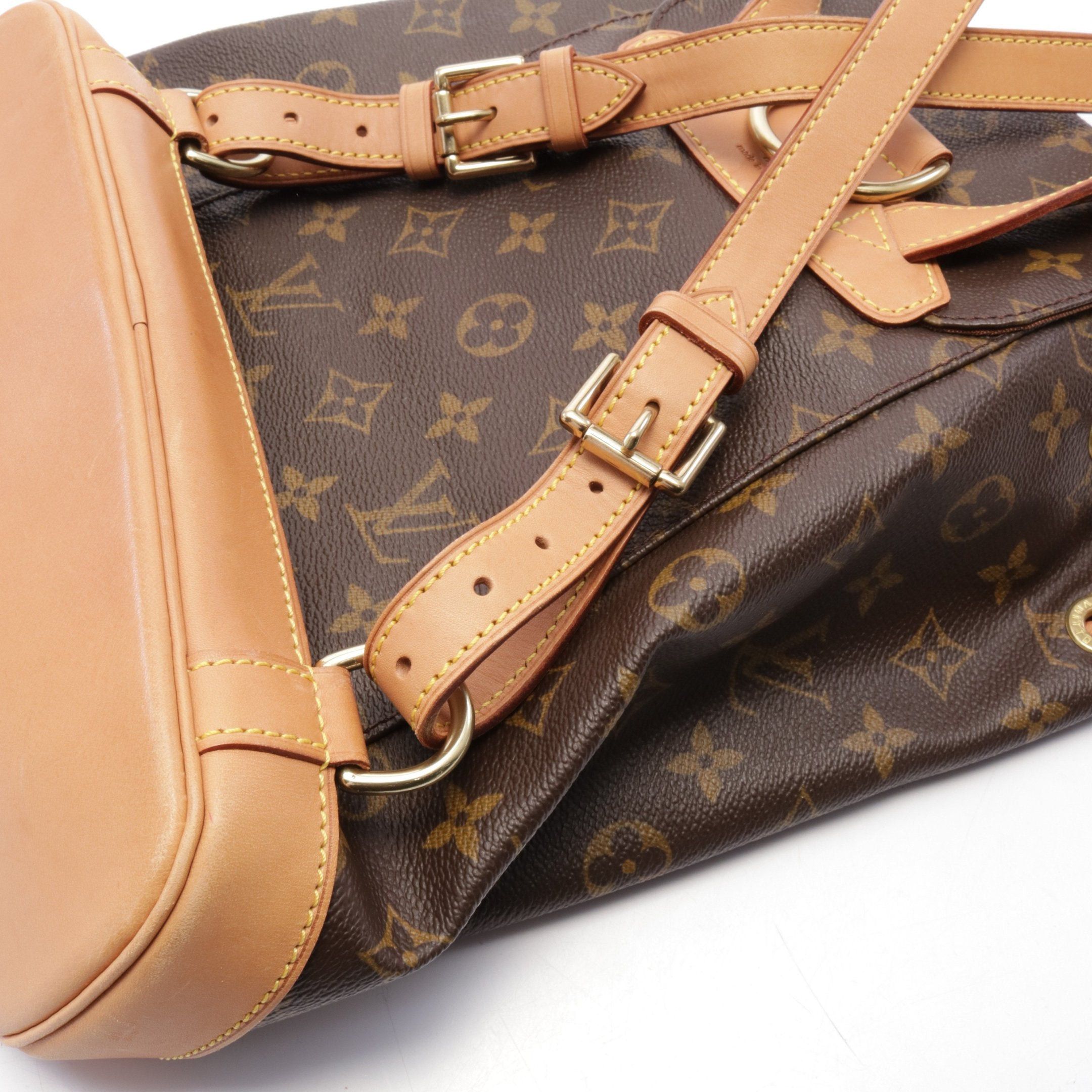 Louis Vuitton Louis Vuitton Montsouris Mm Monogram Backpack Rucksack Leather Brown Size ONE SIZE - 8 Thumbnail