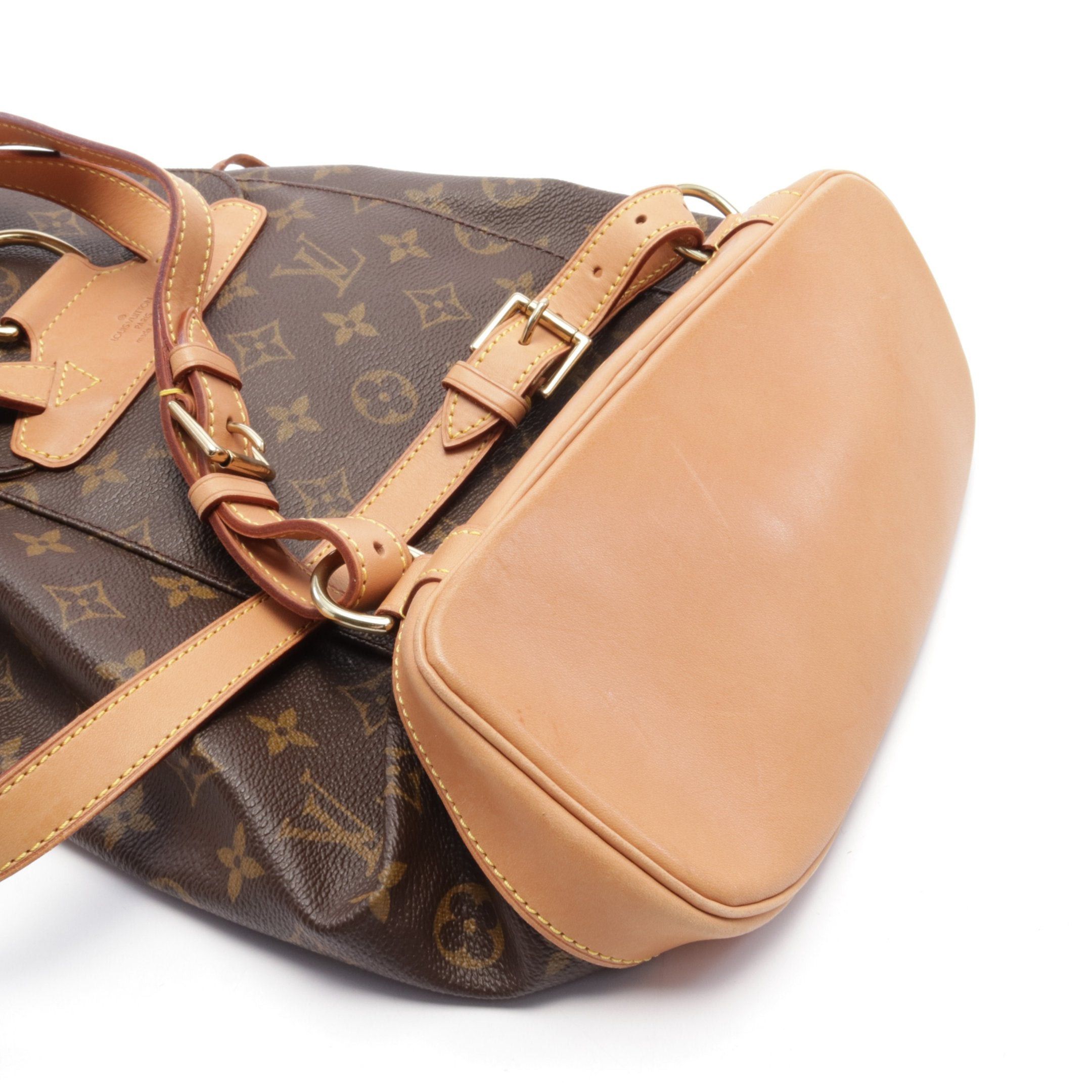 Louis Vuitton Louis Vuitton Montsouris Mm Monogram Backpack Rucksack Leather Brown Size ONE SIZE - 7 Thumbnail