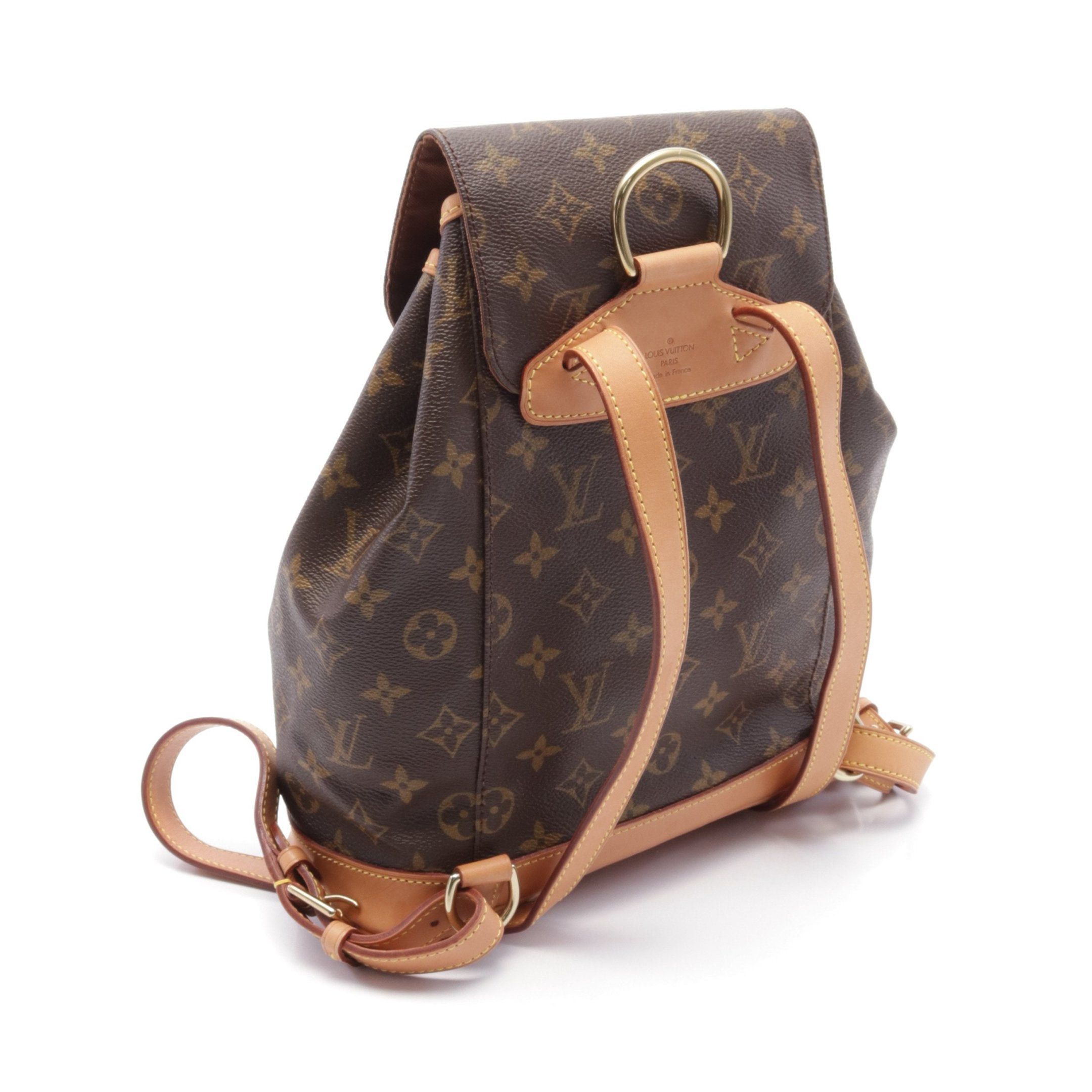 Louis Vuitton Louis Vuitton Montsouris Mm Monogram Backpack Rucksack Leather Brown Size ONE SIZE - 2 Thumbnail