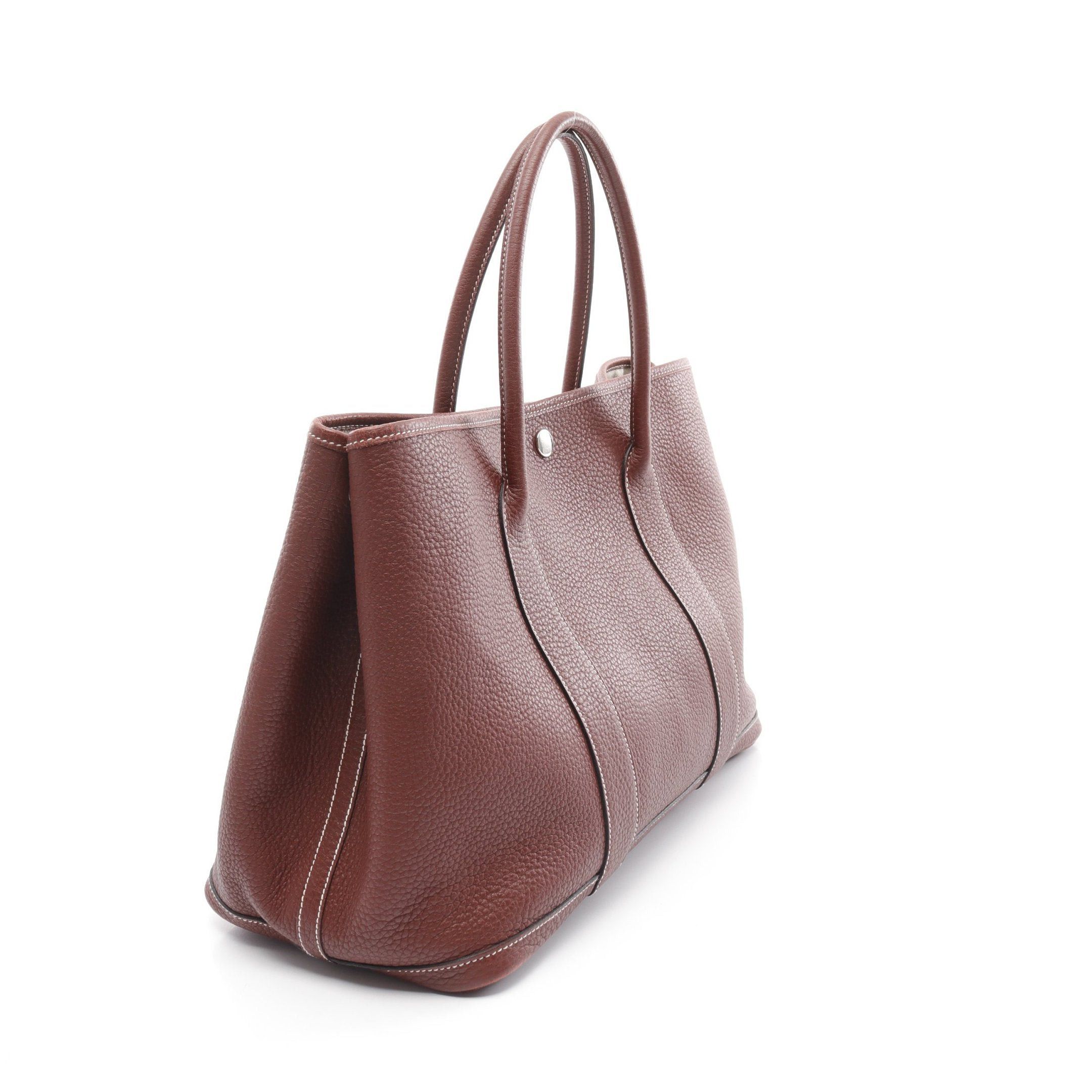 Hermes Garden Party Pm Rouge Ash Handbag Tote Bag Negonda Leather