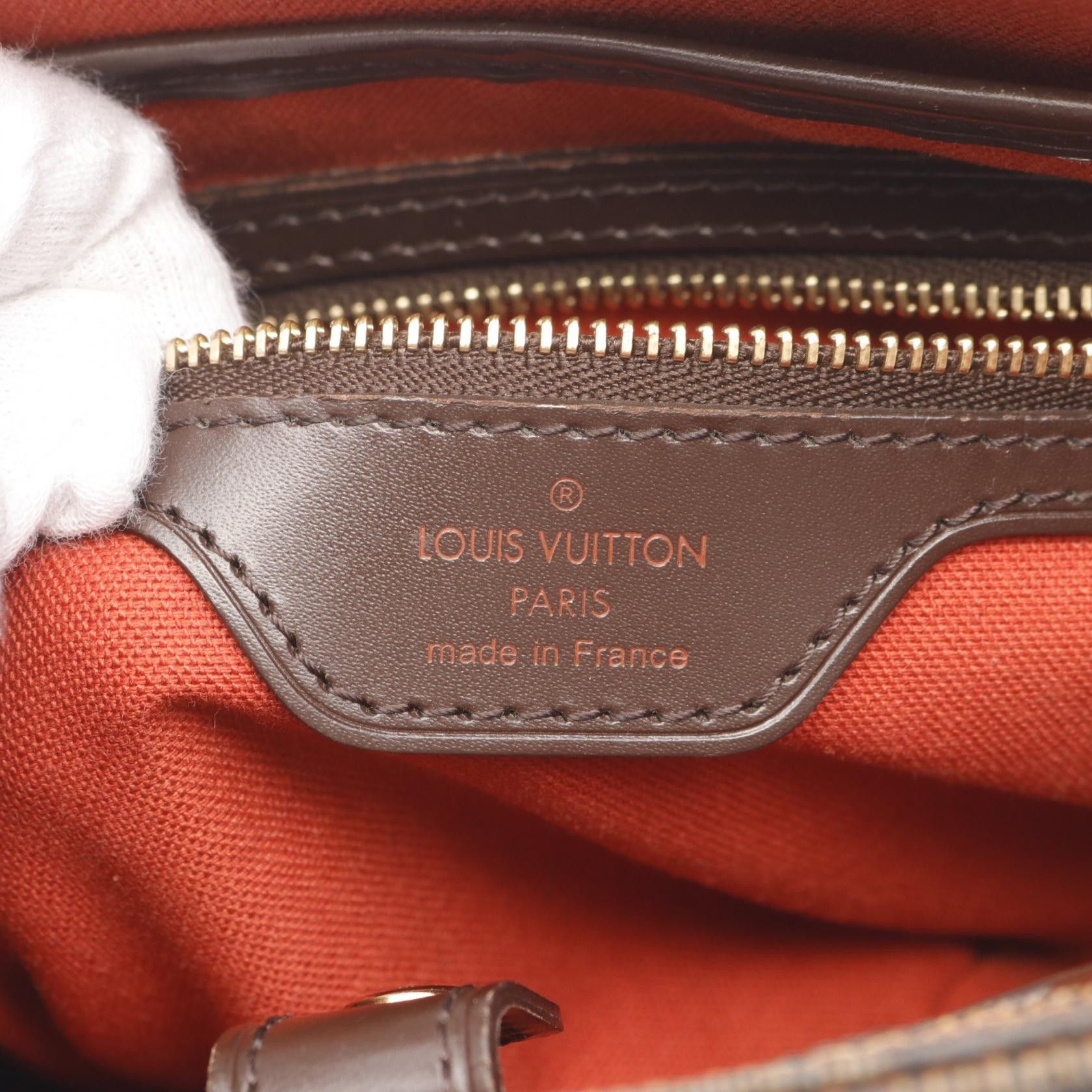 Louis Vuitton Louis Vuitton Vavin Pm Damier Ebene Handbag Leather Brown Size ONE SIZE - 4 Thumbnail