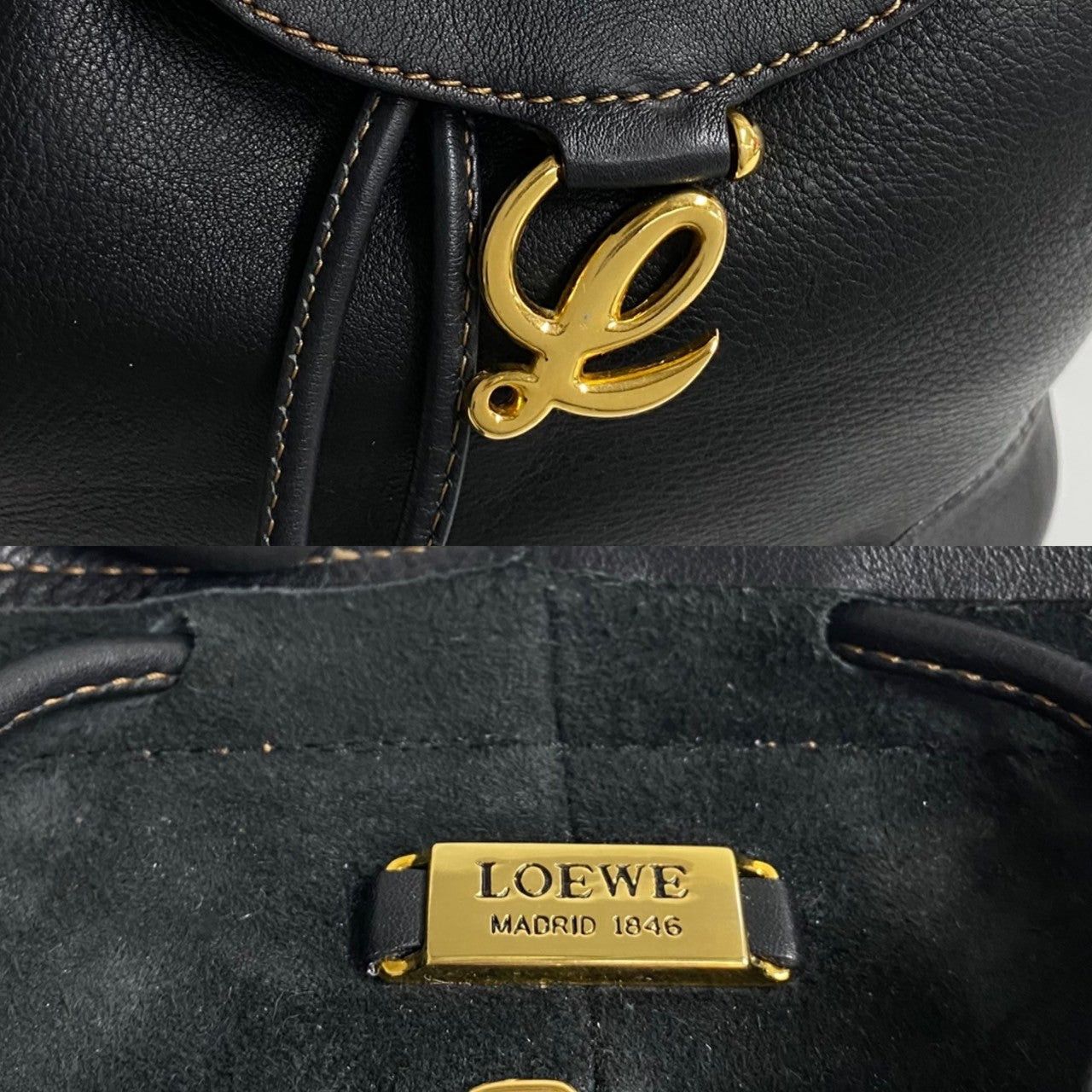Loewe Loewe Backpack Black Leather Size ONE SIZE - 3 Thumbnail