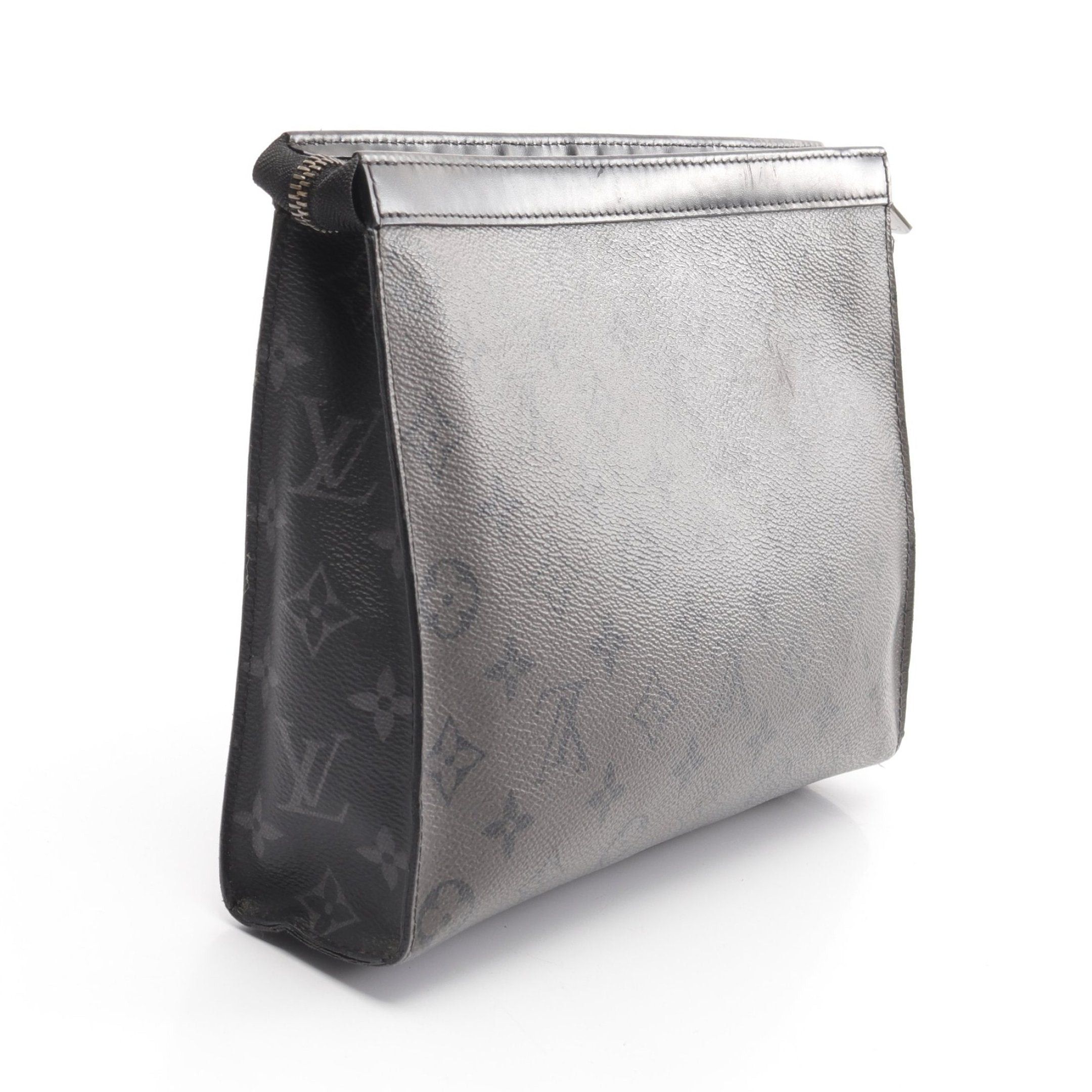 Louis Vuitton Louis Vuitton Pochette Voyage Monogram Eclipse Reverse Clutch Bag Leather Black Size ONE SIZE - 2 Thumbnail
