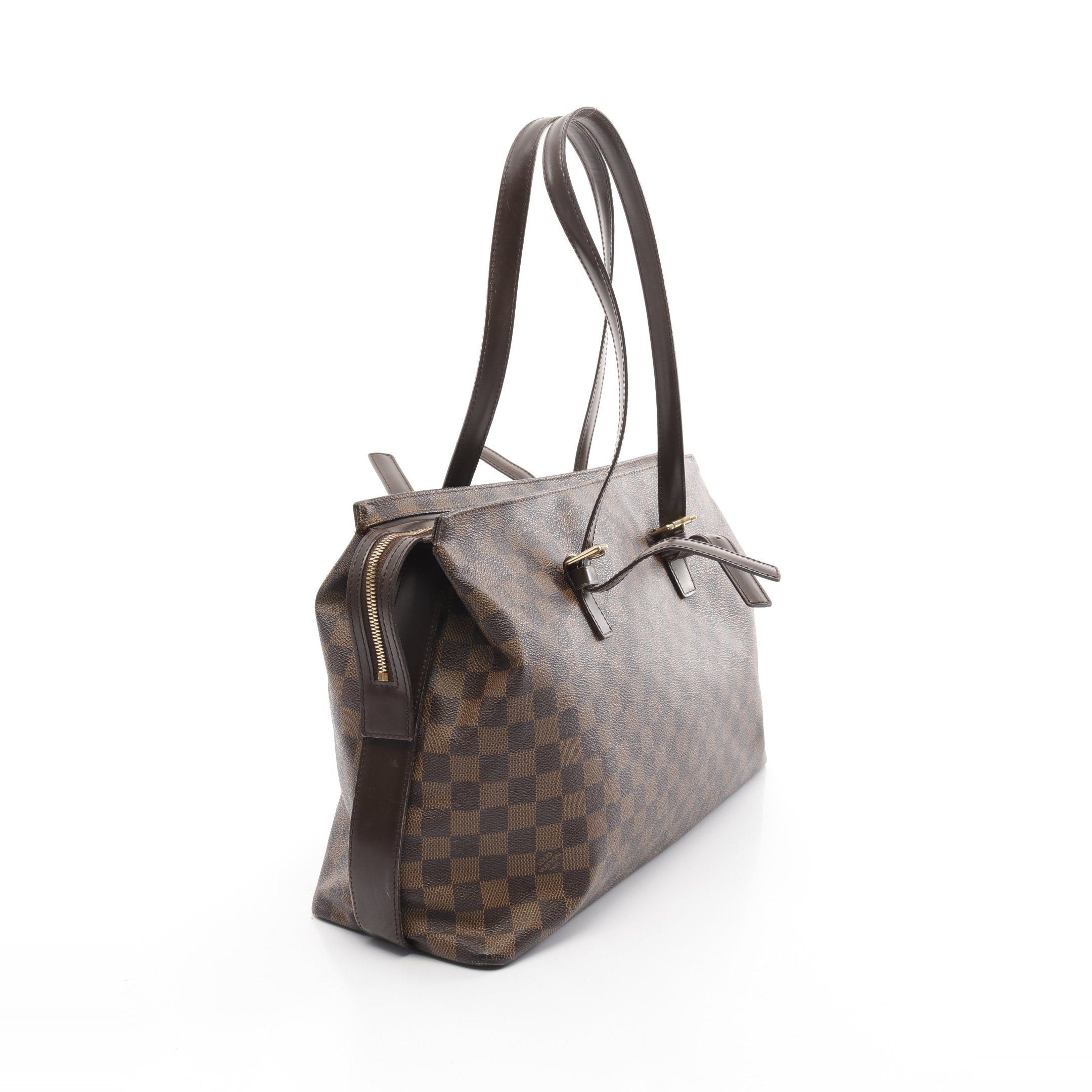 Louis Vuitton Louis Vuitton Chelsea Damier Ebene Shoulder Bag Tote Leather Brown Size ONE SIZE - 2 Thumbnail