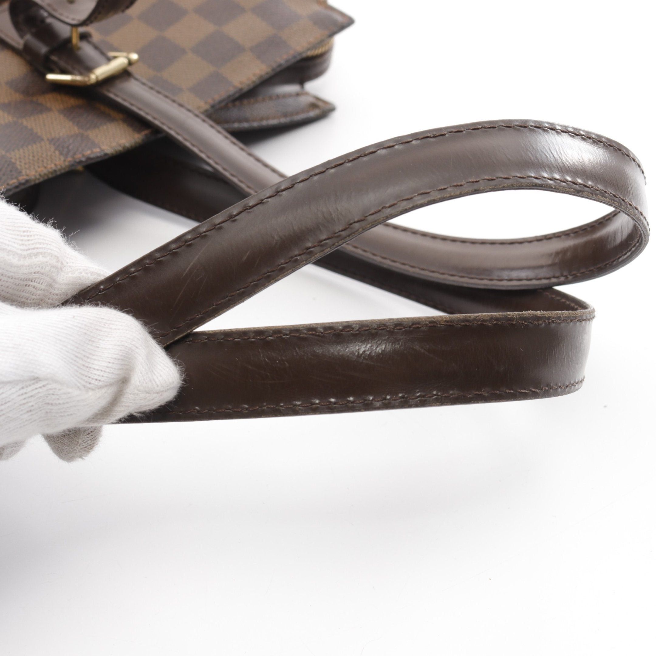 Louis Vuitton Louis Vuitton Chelsea Damier Ebene Shoulder Bag Tote Leather Brown Size ONE SIZE - 9 Thumbnail