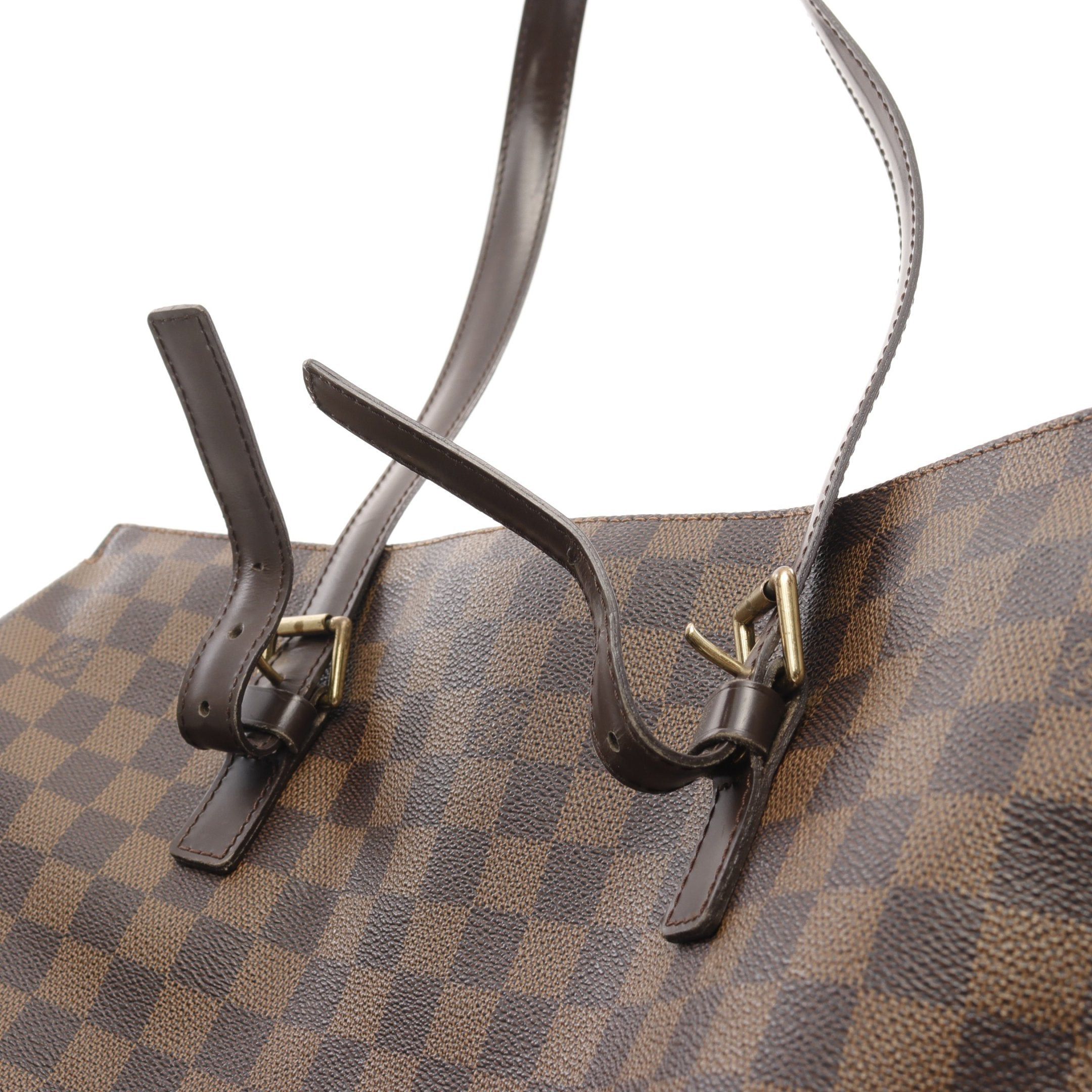 Louis Vuitton Louis Vuitton Chelsea Damier Ebene Shoulder Bag Tote Leather Brown Size ONE SIZE - 10 Thumbnail