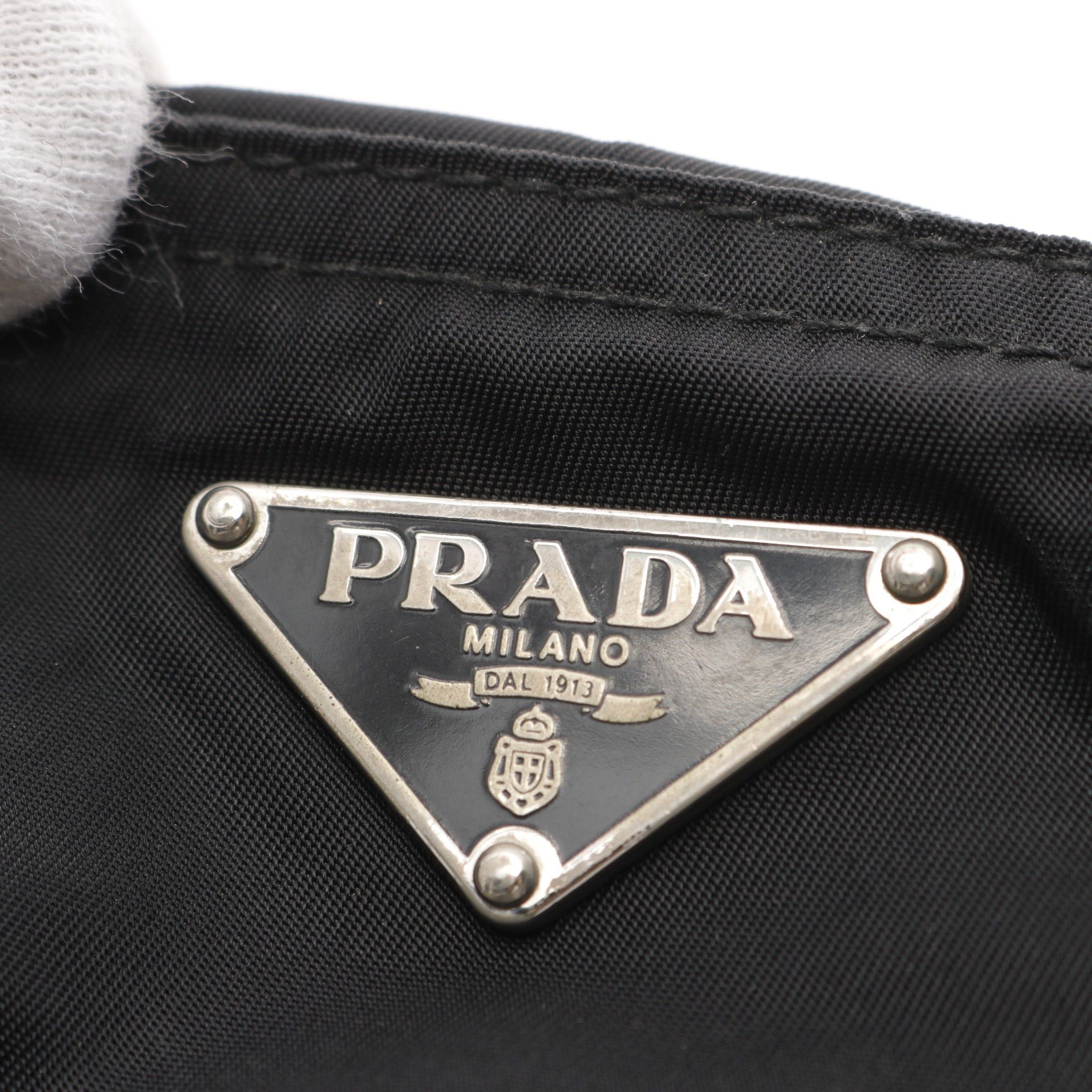Prada Prada Shoulder Bag Nylon Black Prada Logo Plate Size ONE SIZE - 10 Thumbnail