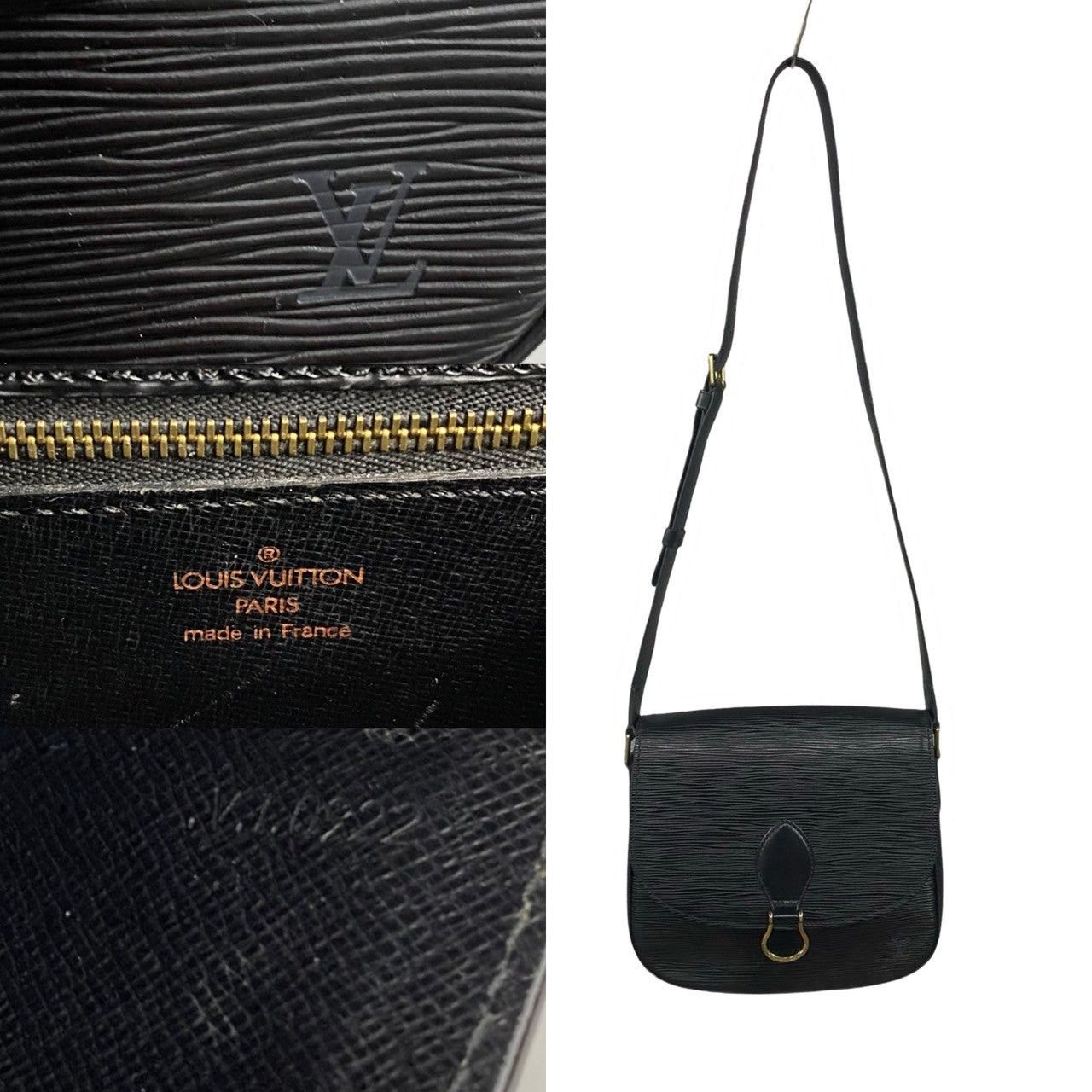 Louis Vuitton Louis Vuitton Shoulder Bag Black Leather Size ONE SIZE - 3 Thumbnail