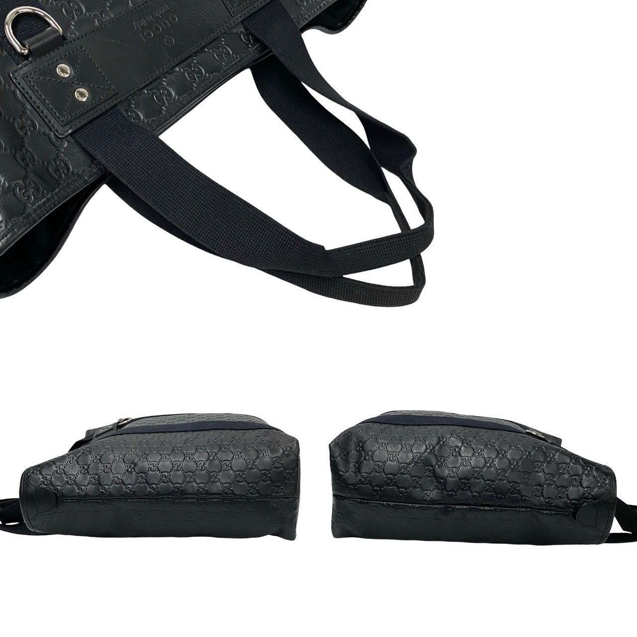 Gucci Gucci Tote Bag Black Leather Size ONE SIZE - 5 Thumbnail