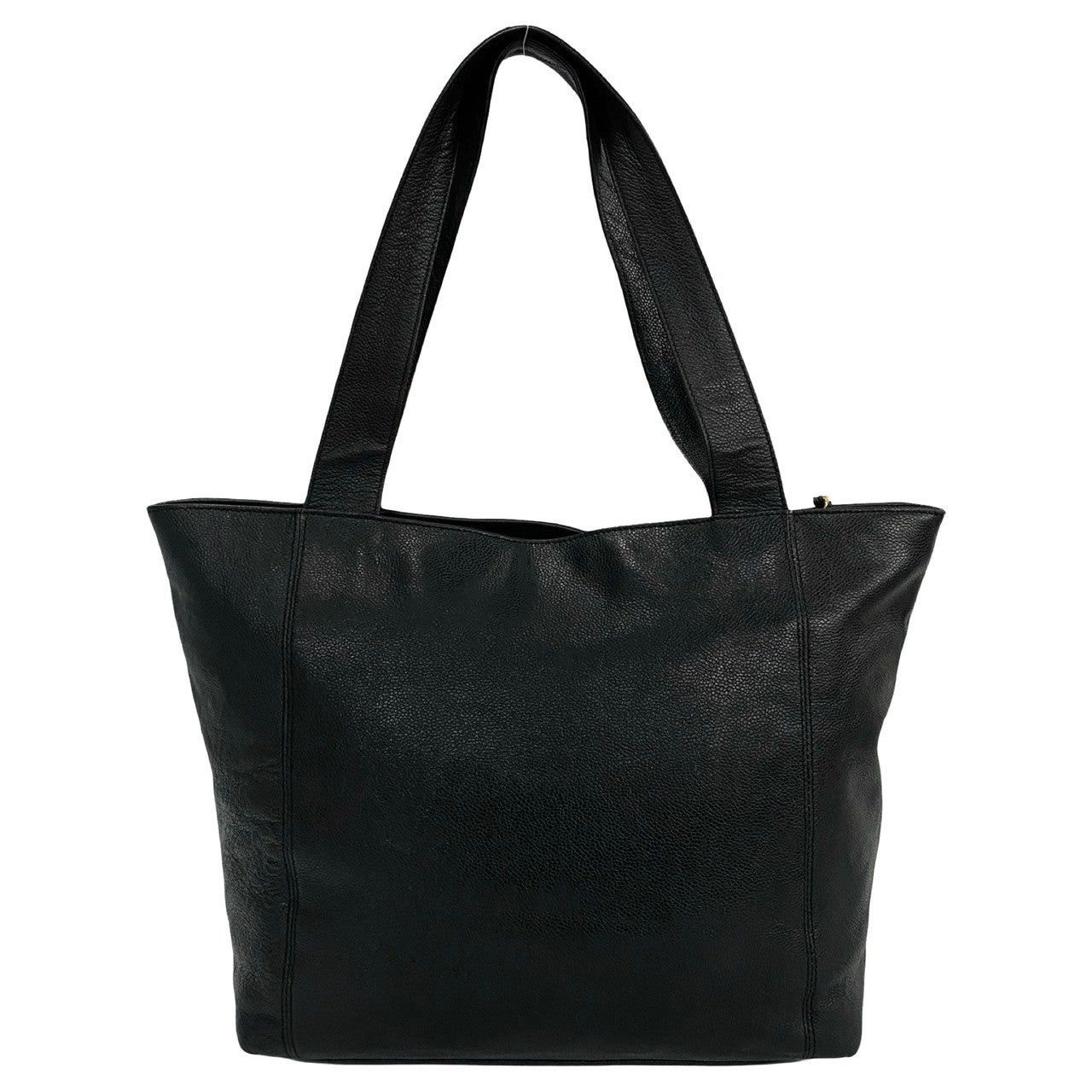 Chanel Chanel Tote Bag Black Leather Size ONE SIZE - 4 Thumbnail