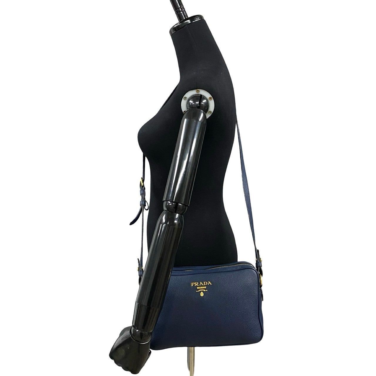 Prada Prada Shoulder Bag Blue Leather Size ONE SIZE - 2 Thumbnail