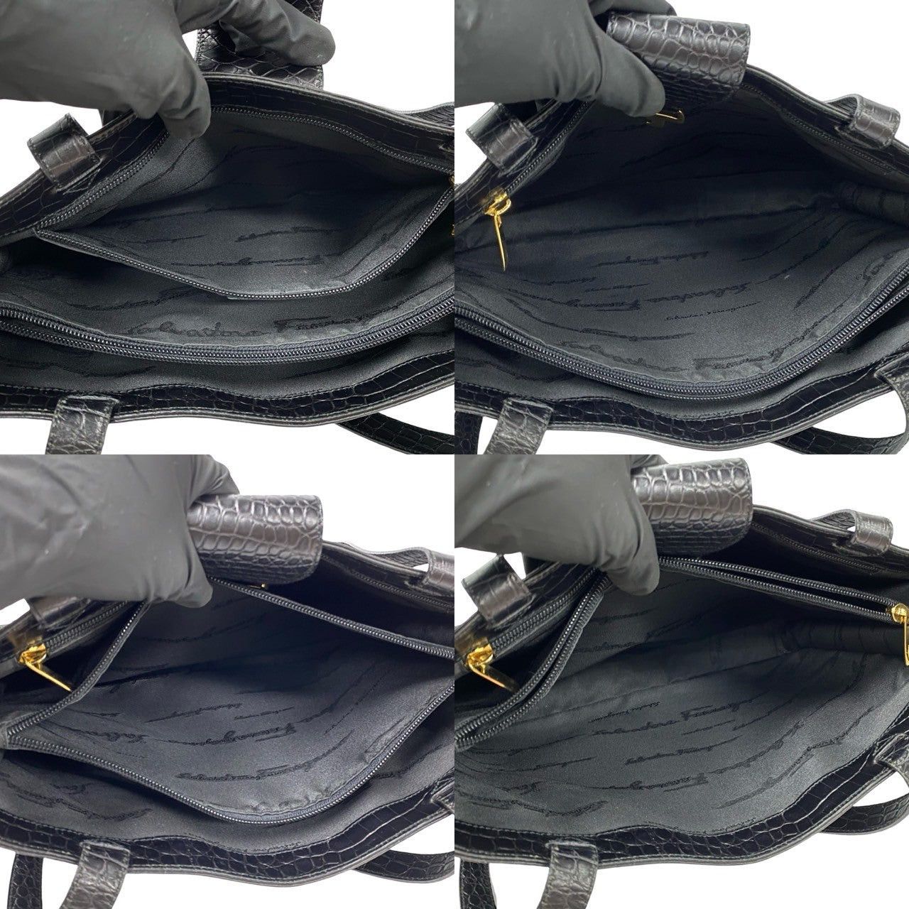 Salvatore Ferragamo Salvatore Ferragamo Tote Bag Black Leather Size ONE SIZE - 8 Thumbnail
