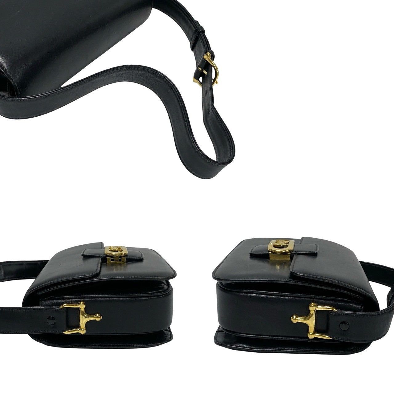 Celine Celine Shoulder Bag Black Leather Size ONE SIZE - 5 Thumbnail