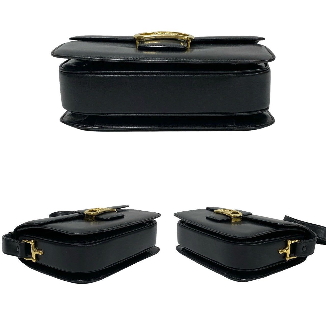 Celine Celine Shoulder Bag Black Leather Size ONE SIZE - 6 Thumbnail