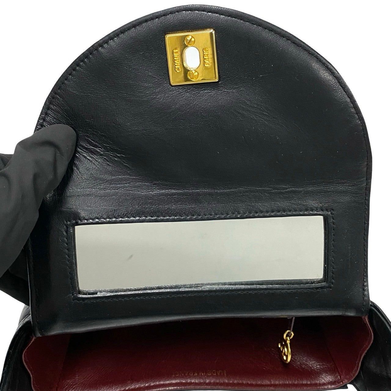 Chanel Chanel Handbag Black Leather Size ONE SIZE - 8 Thumbnail