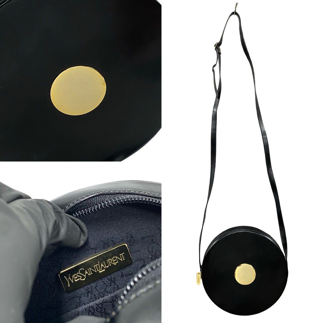 Yves Saint Laurent Yves Saint Laurent Shoulder Bag Black Leather Size ONE SIZE - 3 Thumbnail
