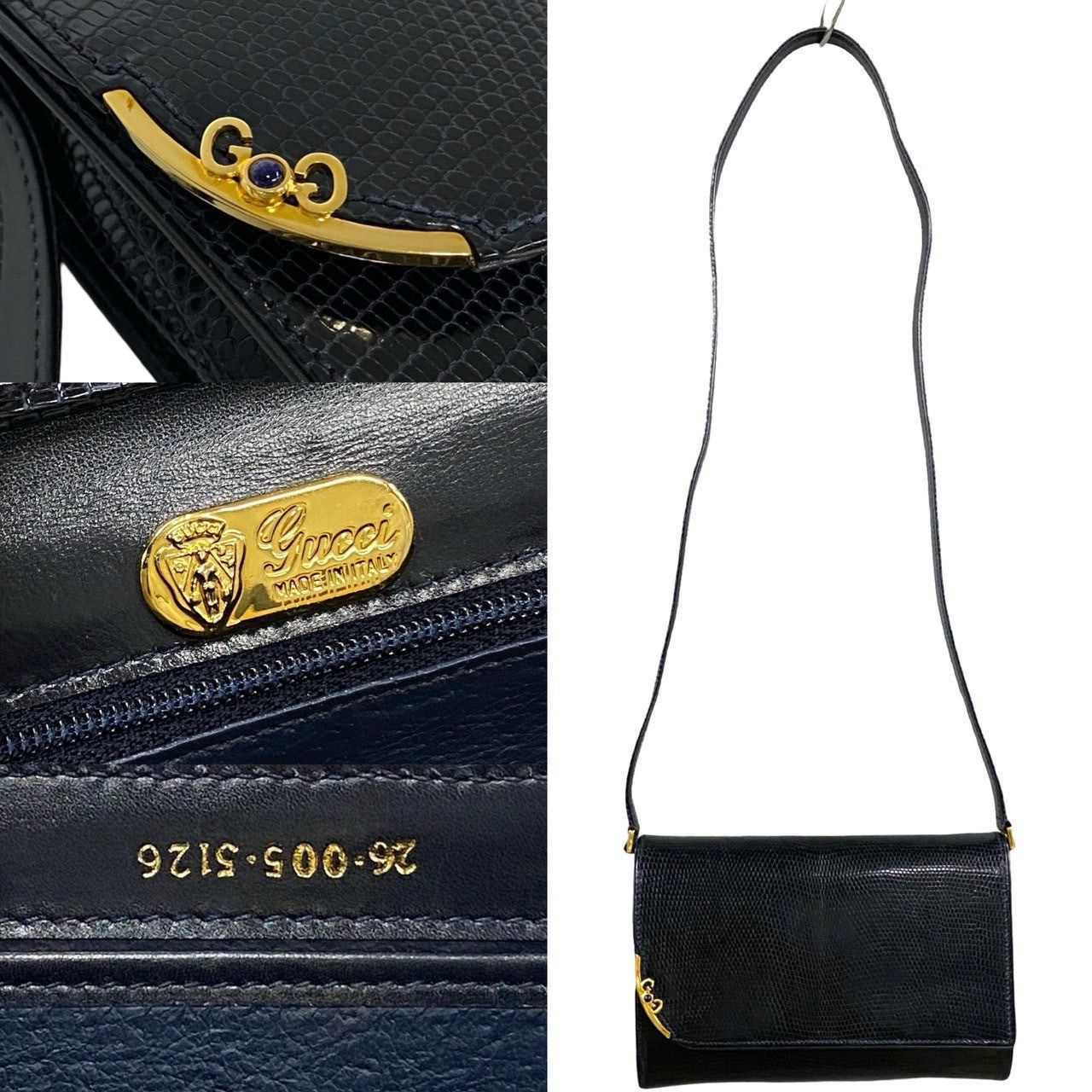 Gucci Gucci Shoulder Bag Blue Leather Size ONE SIZE - 3 Thumbnail