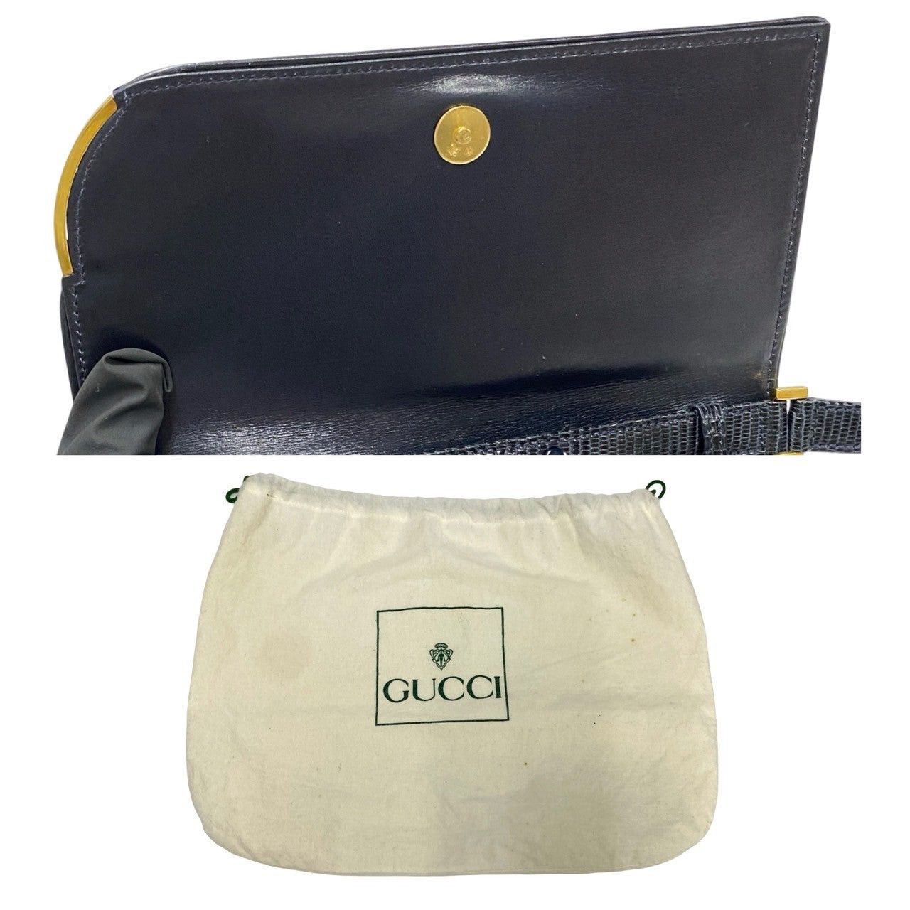 Gucci Gucci Shoulder Bag Blue Leather Size ONE SIZE - 9 Thumbnail