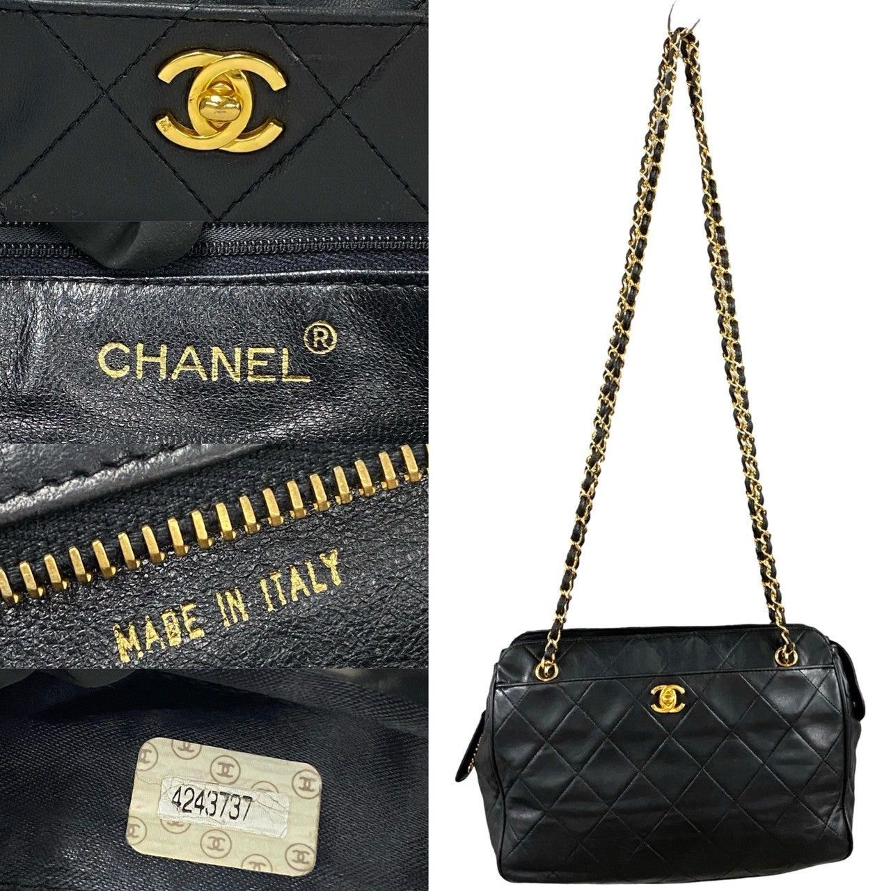 Chanel Chanel Shoulder Bag Black Leather Size ONE SIZE - 3 Thumbnail